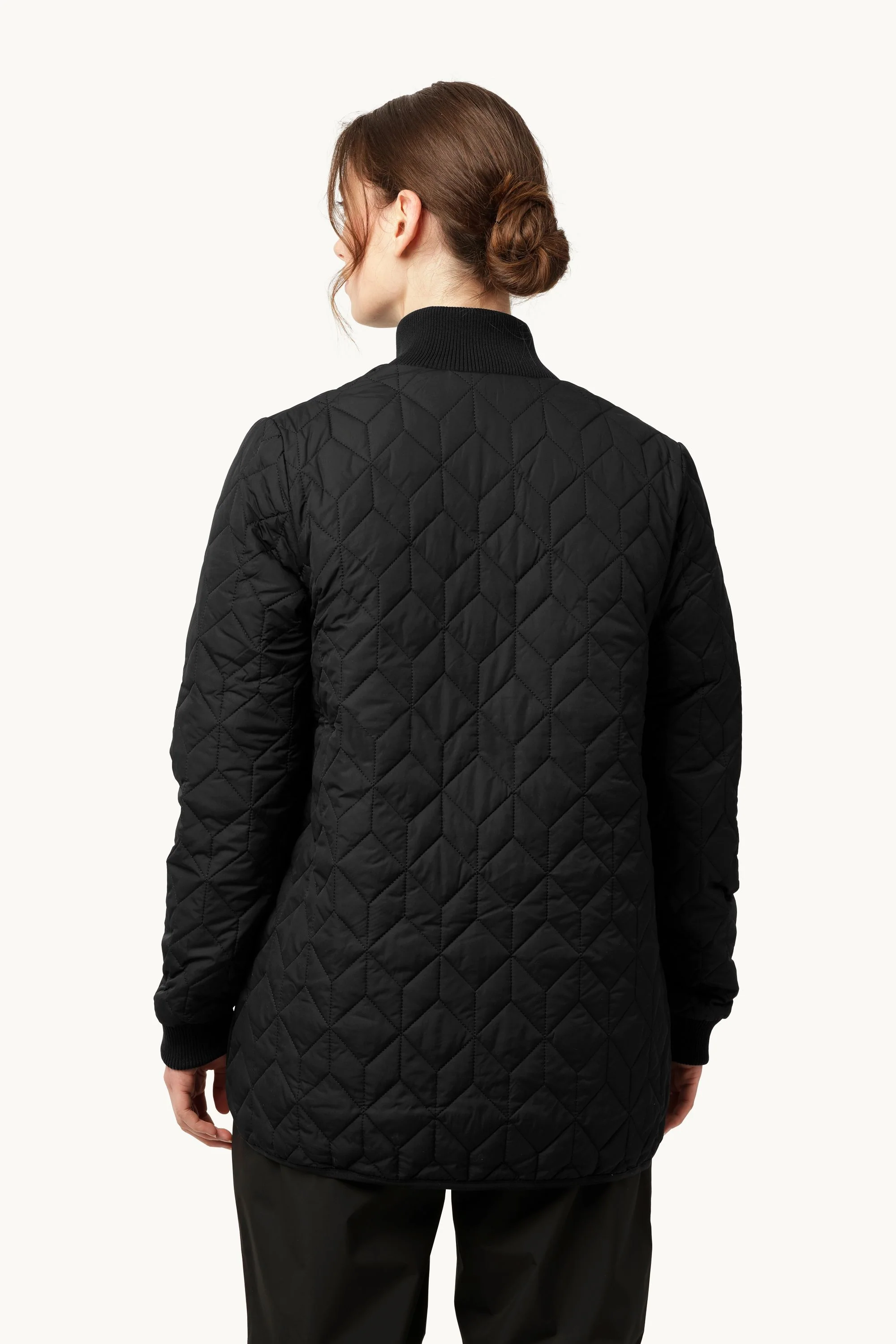 Short Quilt Jacket - Black - Image 4