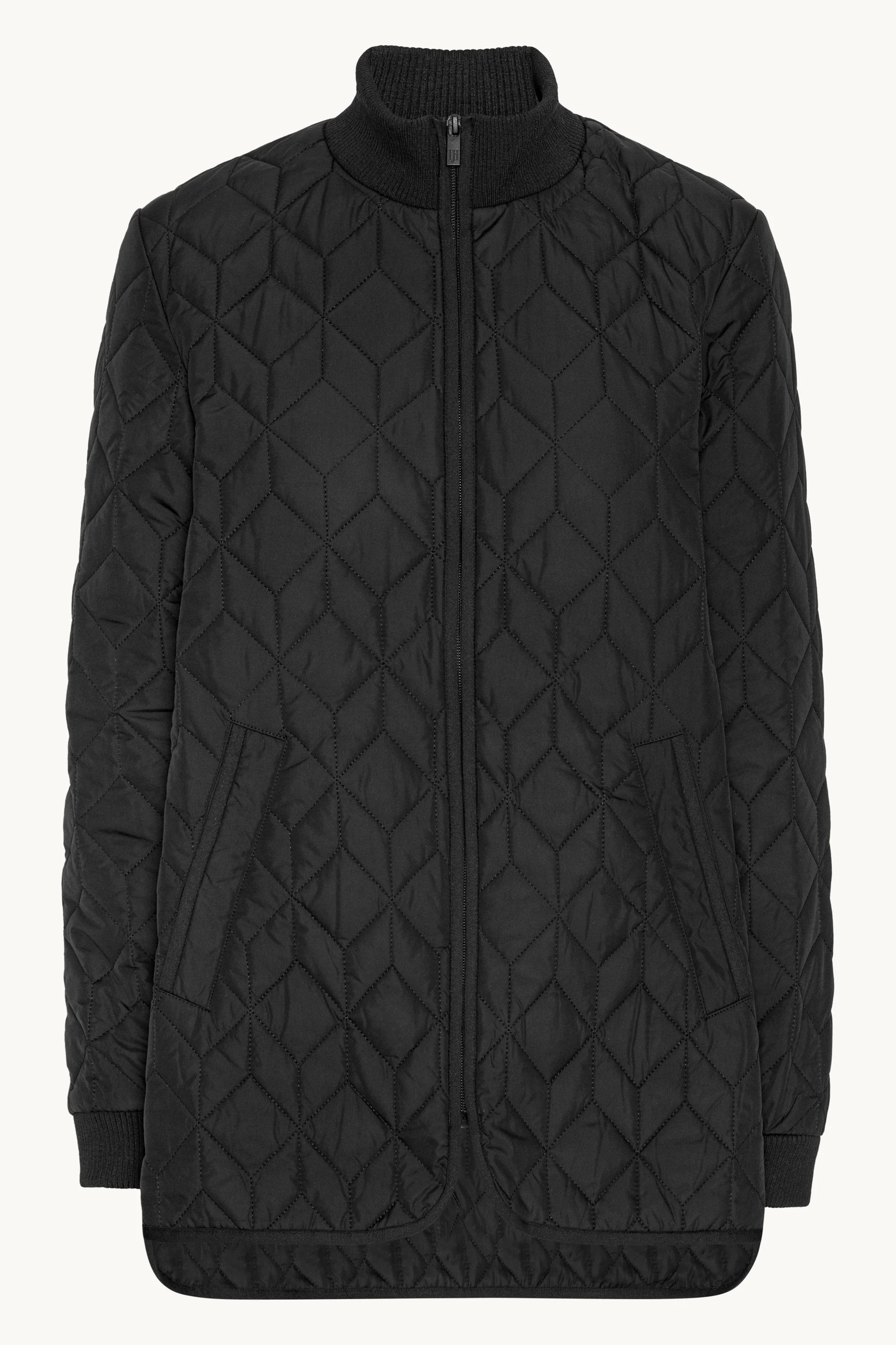 Short Quilt Jacket - Black - Image 7