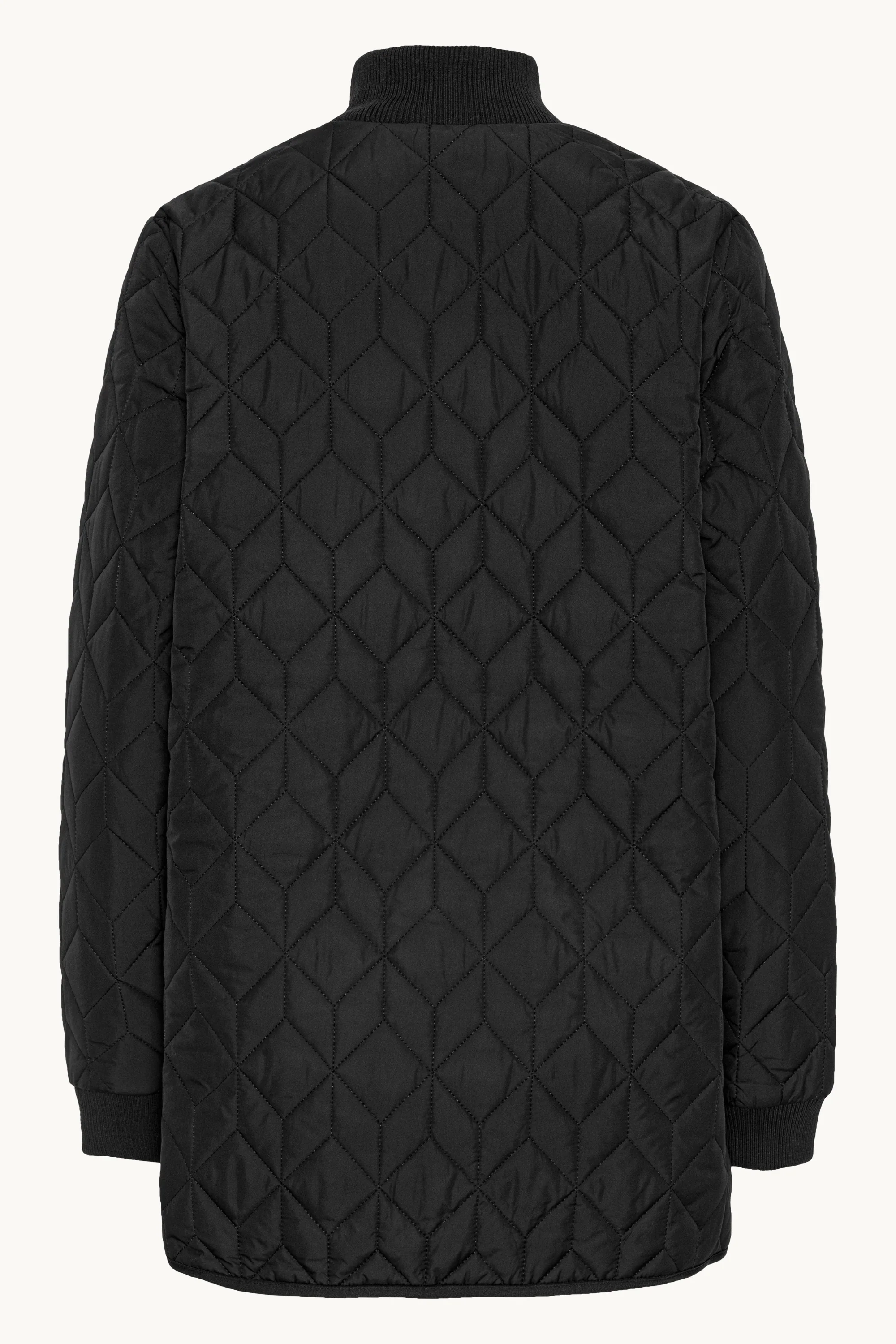 Short Quilt Jacket - Black - Image 8