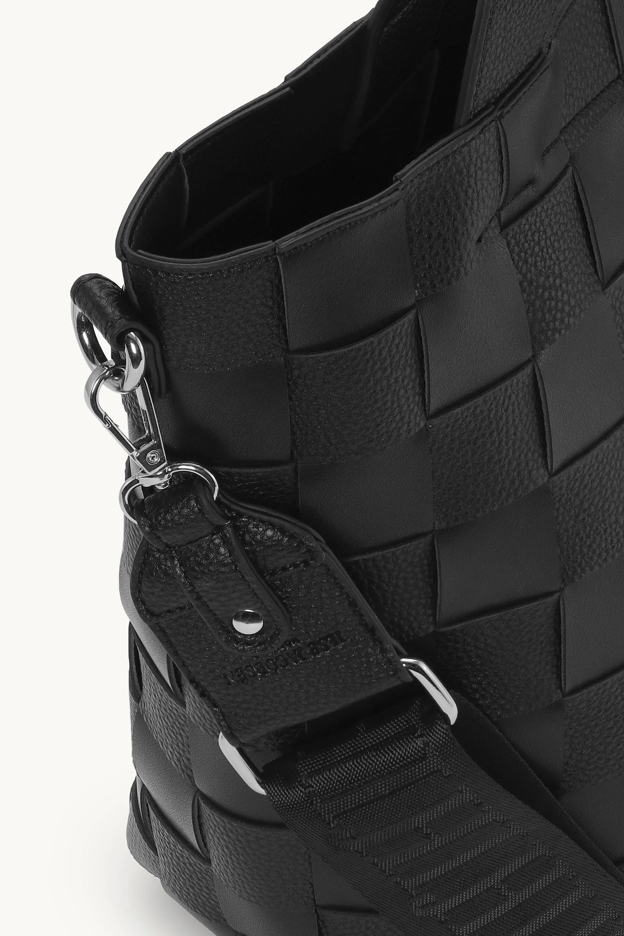 Braided Cross-Body Shopper - Black - Image 4