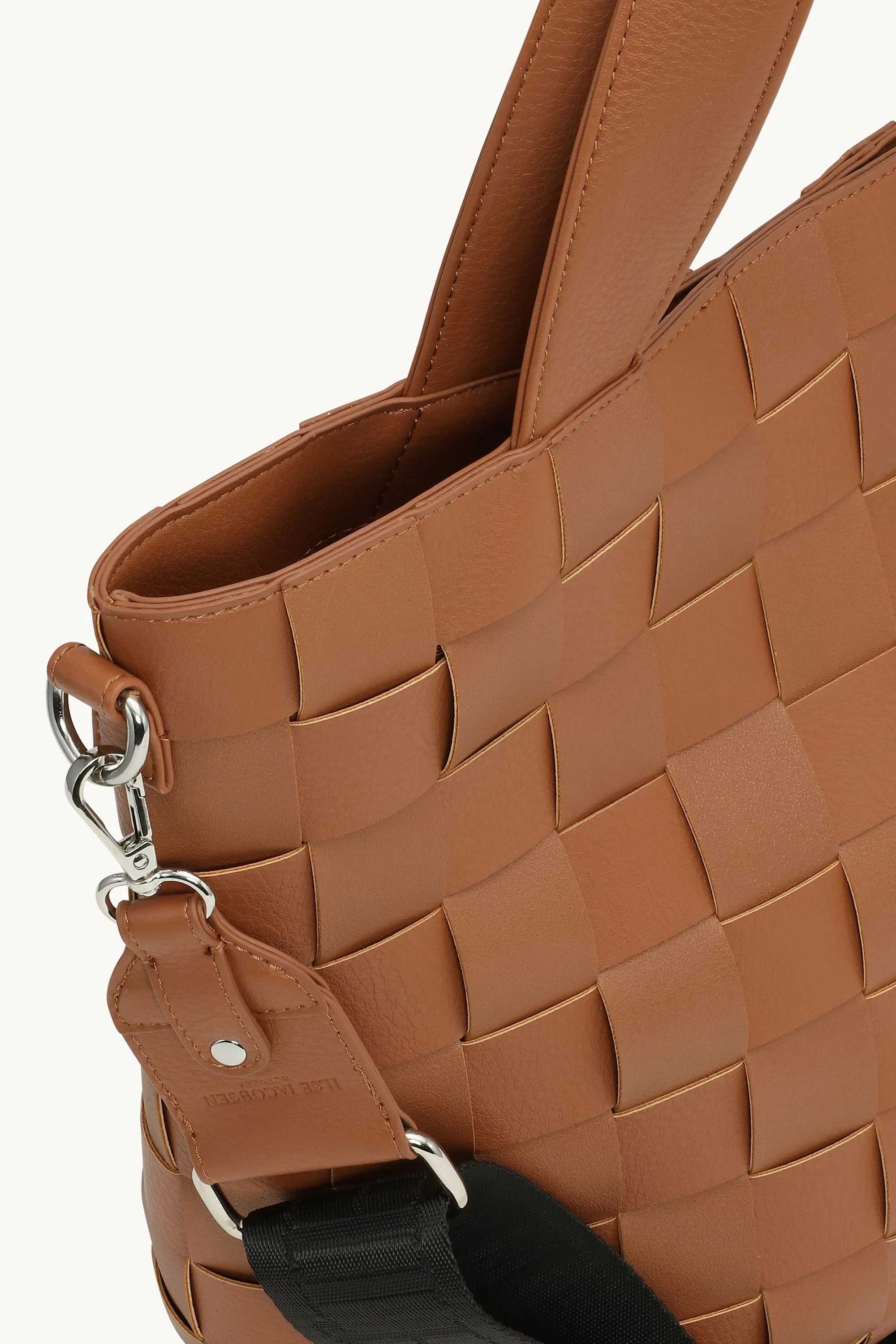 Braided Cross-Body Shopper - Cognac - Image 4