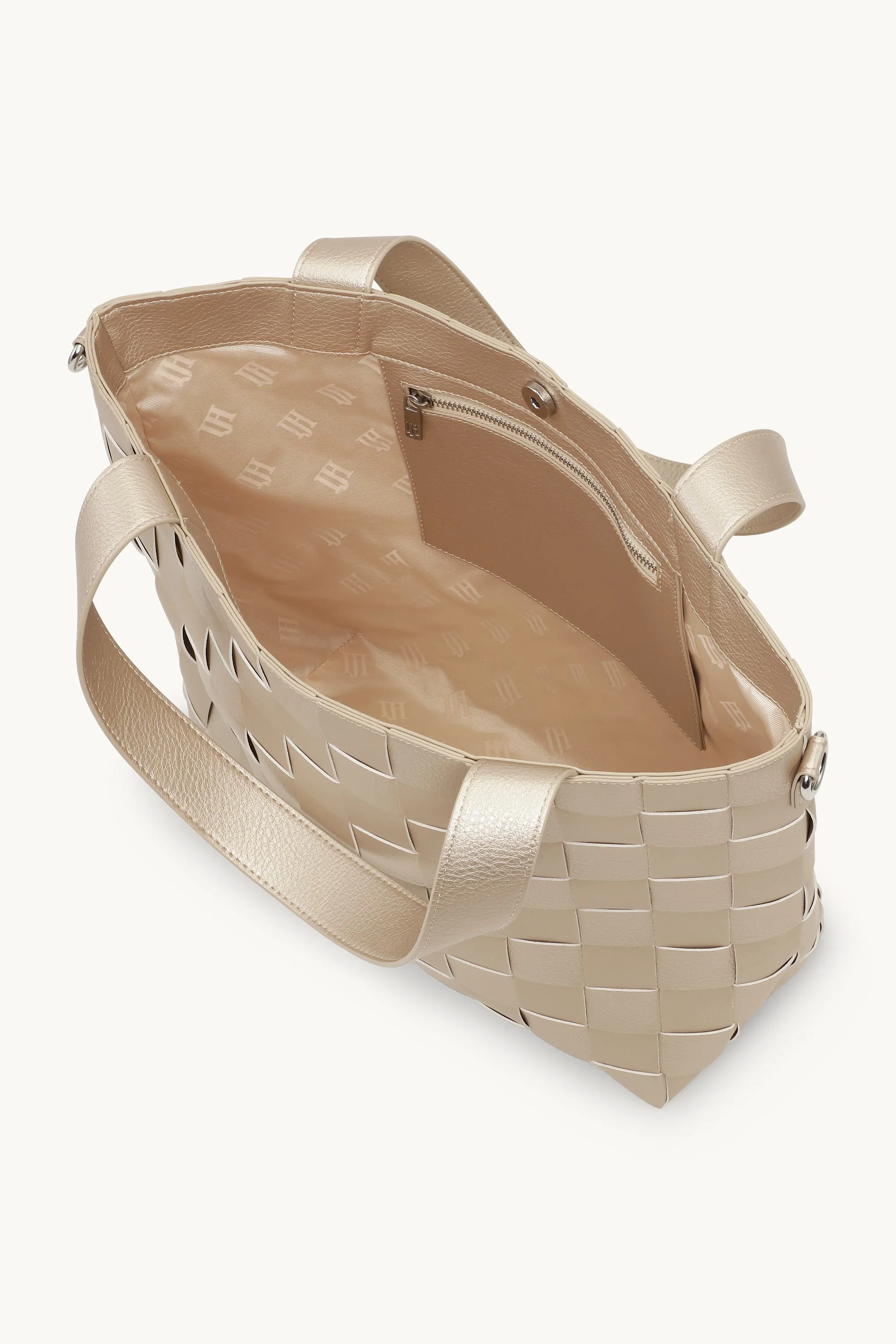 Braided Cross-Body Shopper - Platin - Image 3
