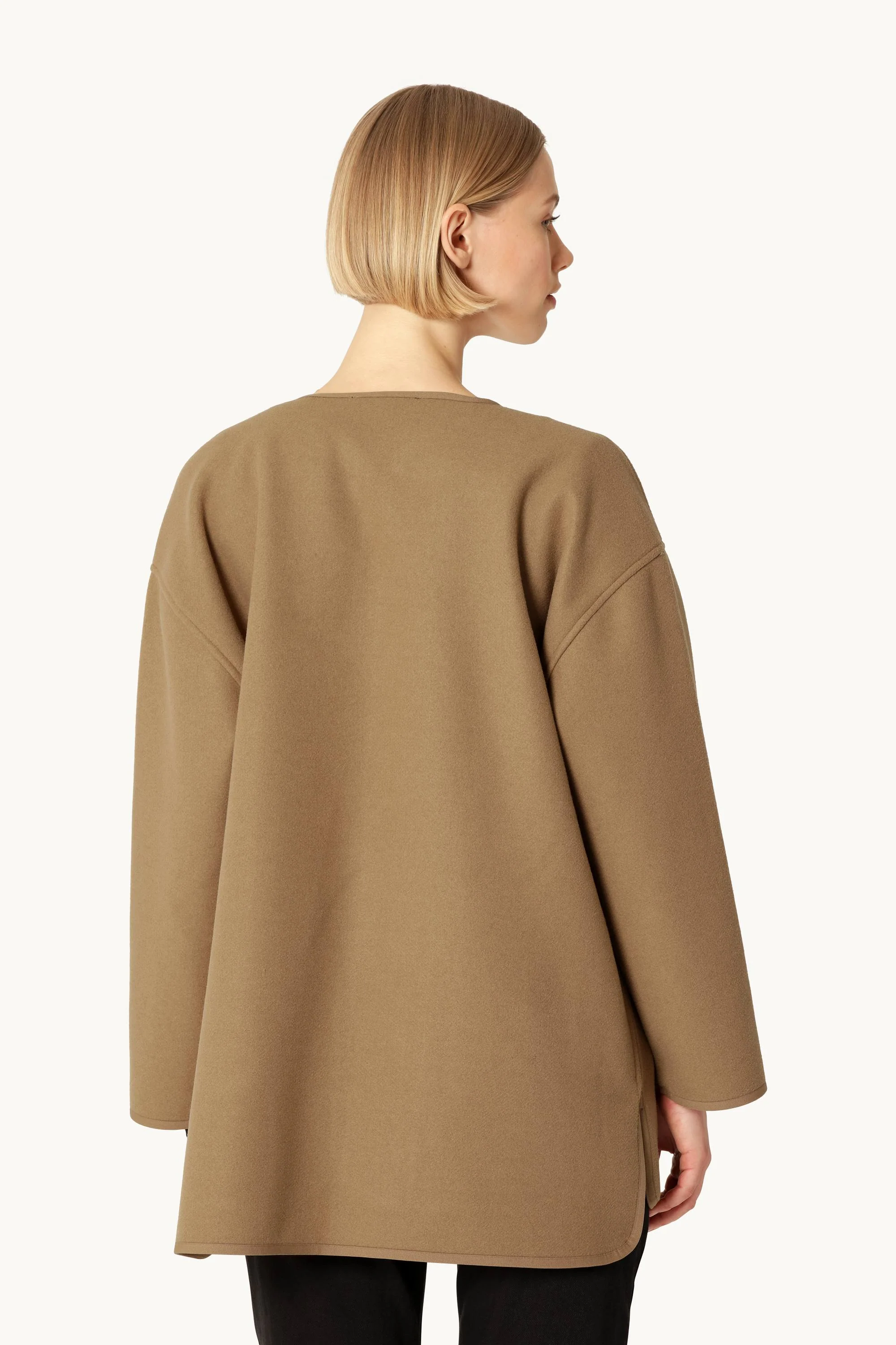 Felted Casual Jacket - Mocca - Image 3