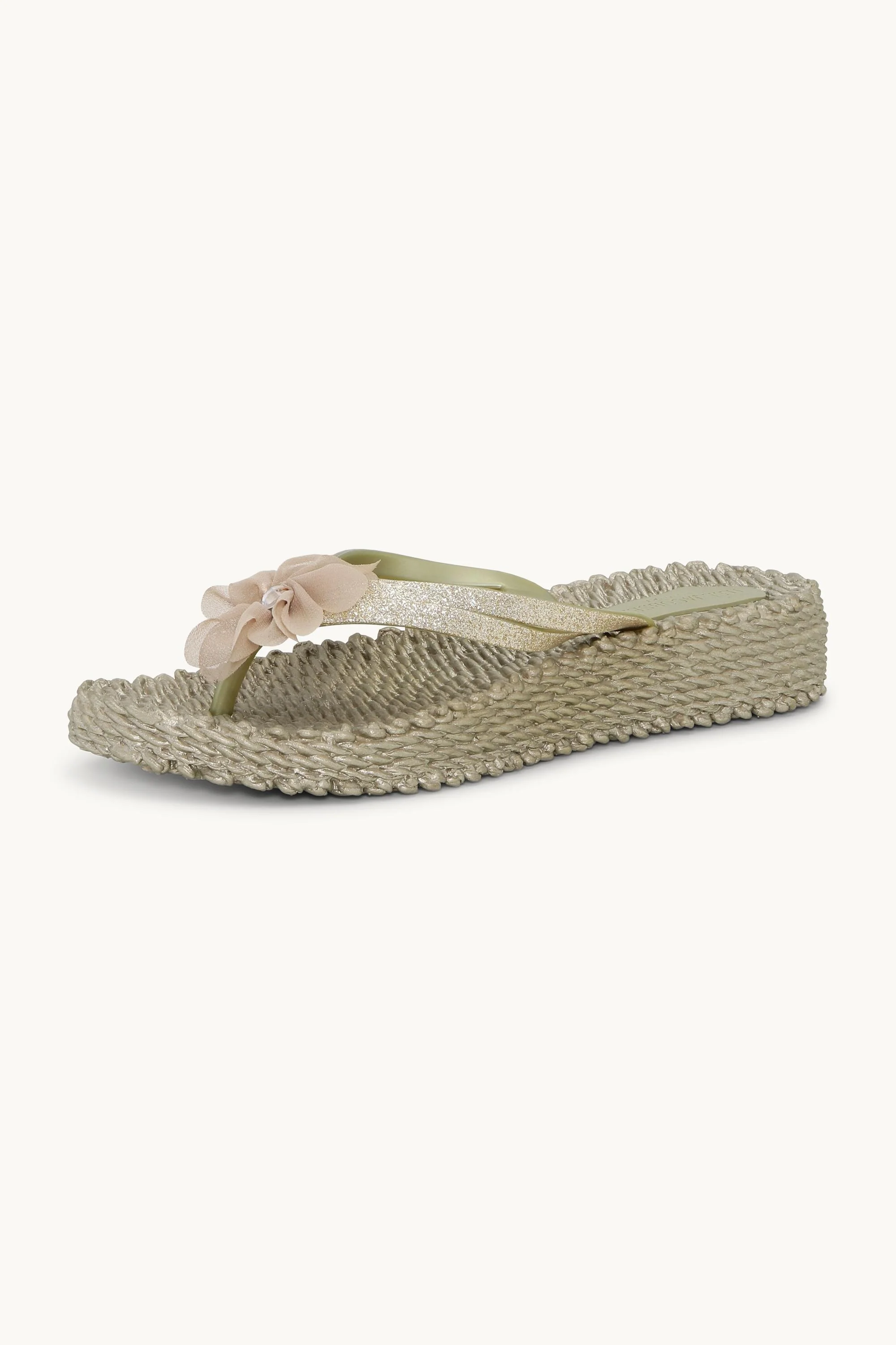Flip Flops with Flower - Platin - Image 7
