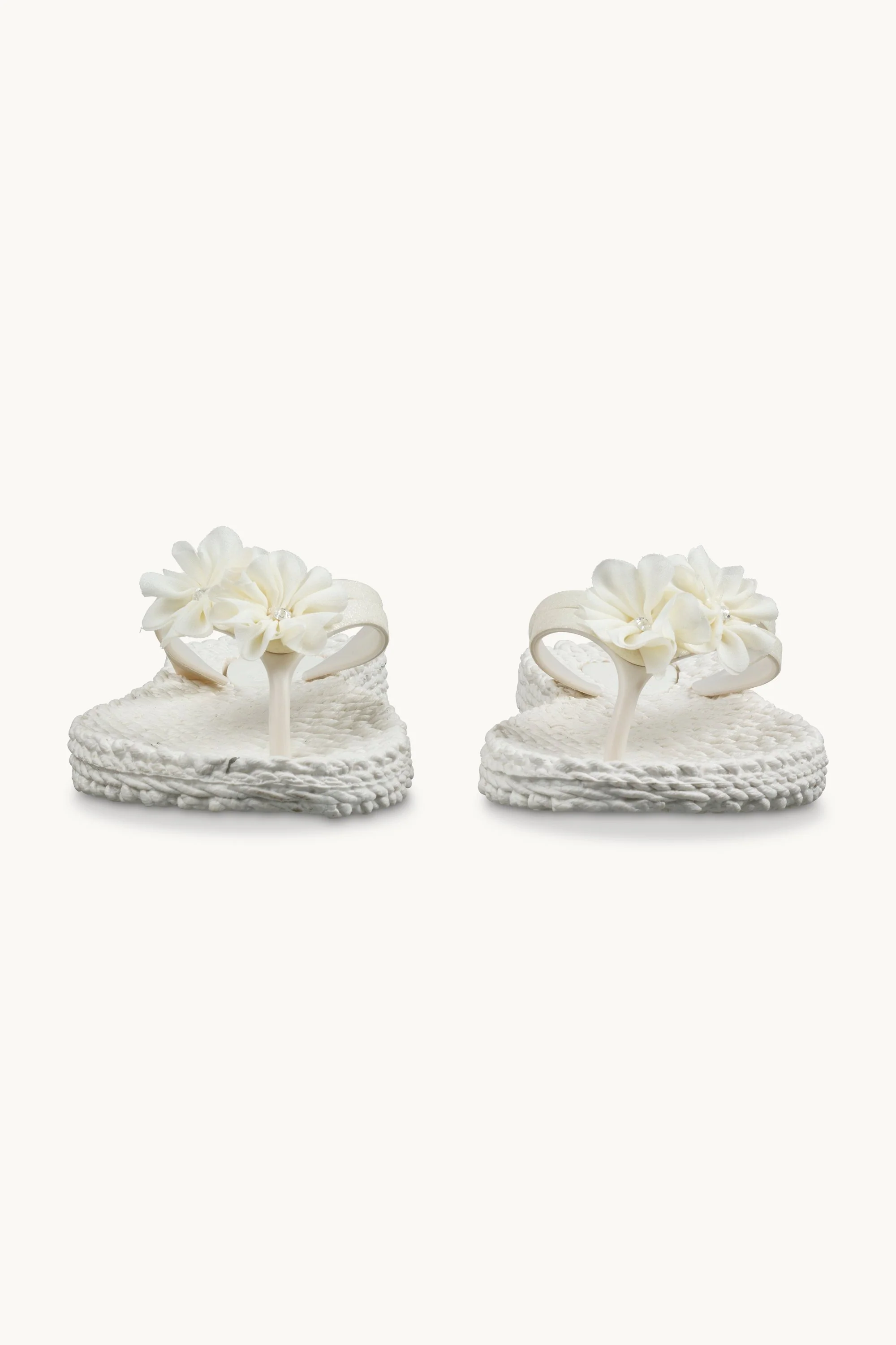 Flip Flops with Flowers - Creme - Image 10