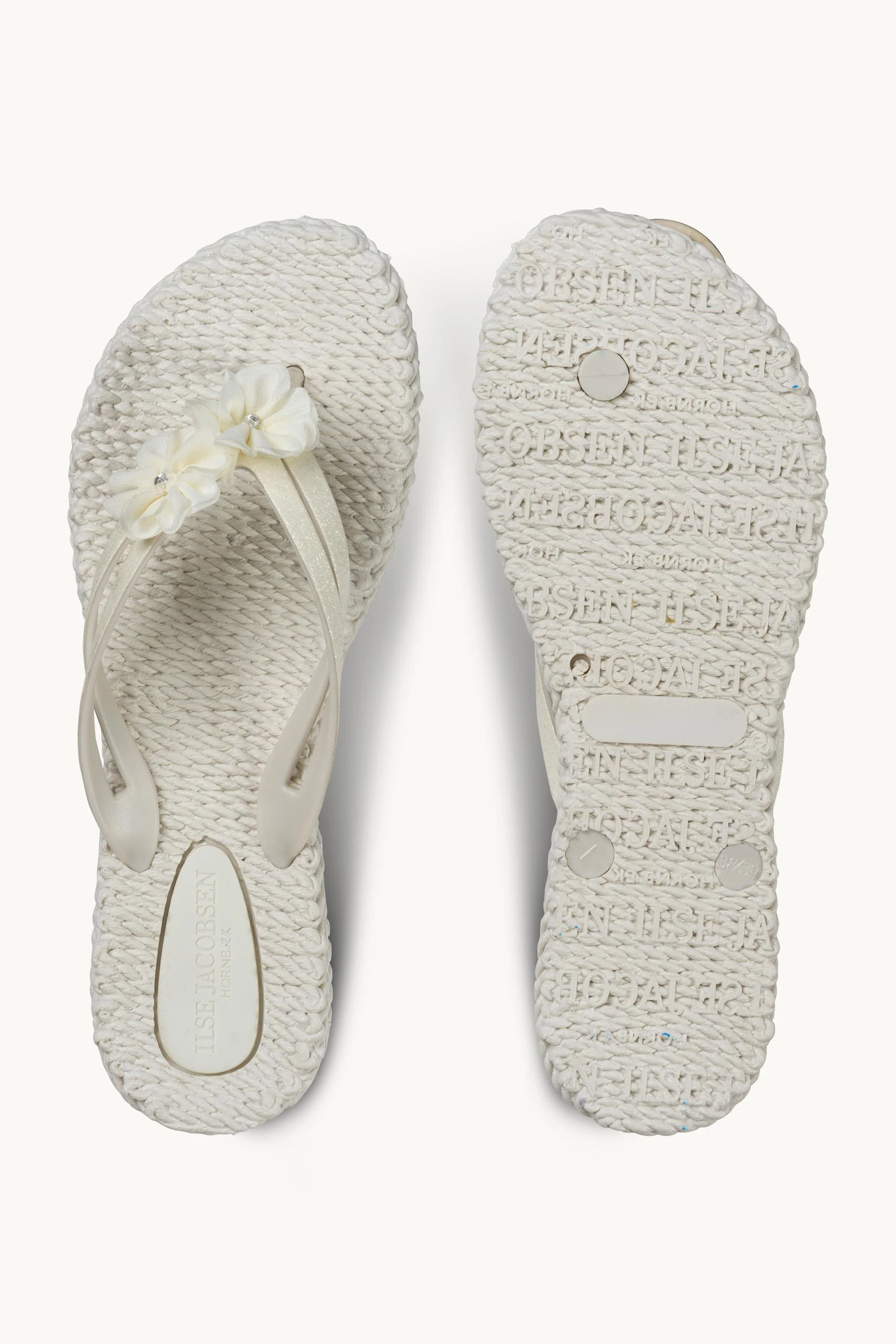 Flip Flops with Flowers - Creme - Image 8