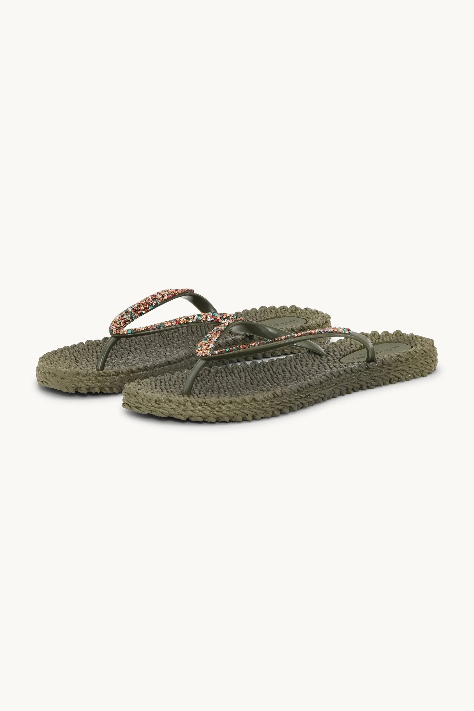 Flip Flops with Rhinestones - Army