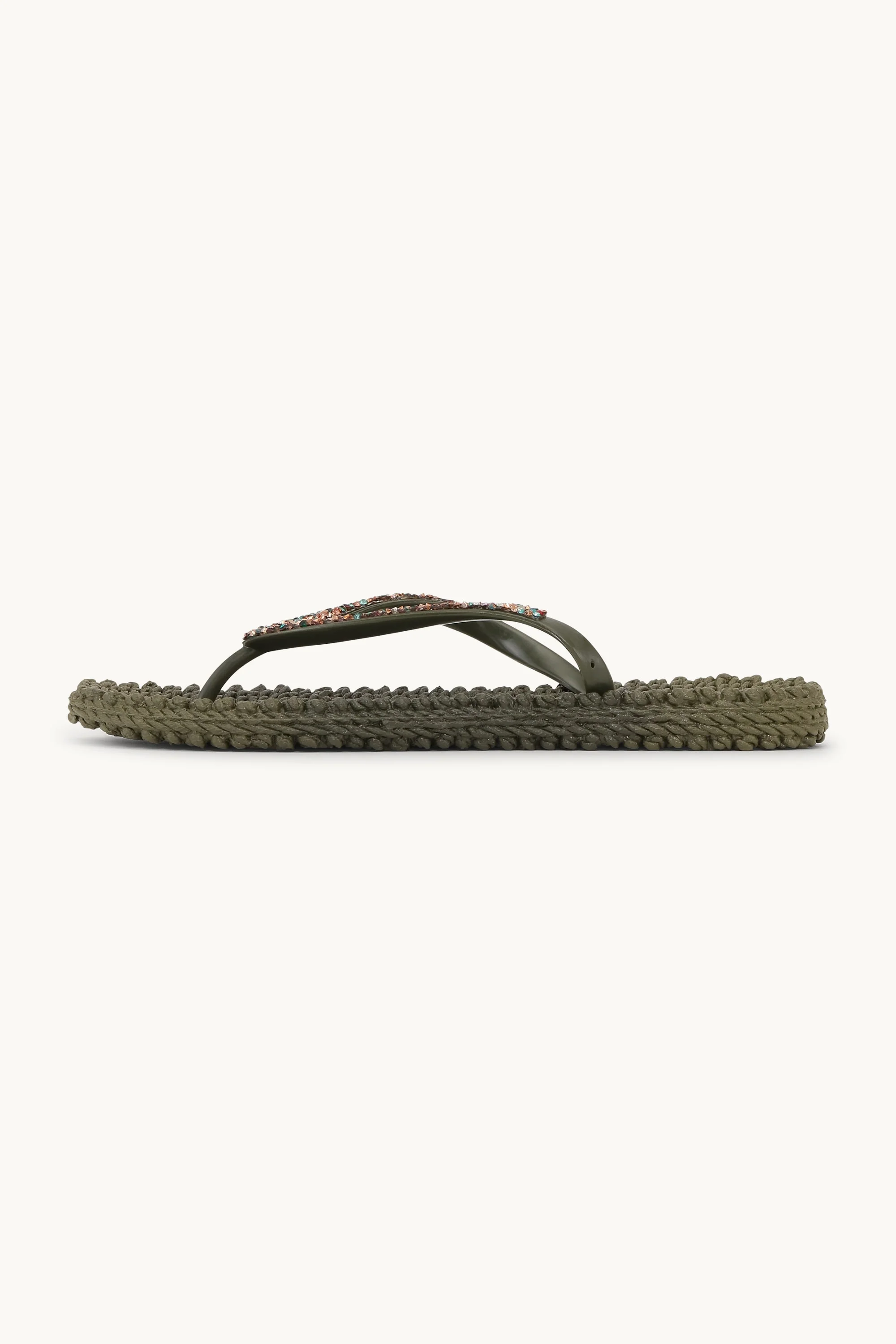 Flip Flops with Rhinestones - Army - Image 3