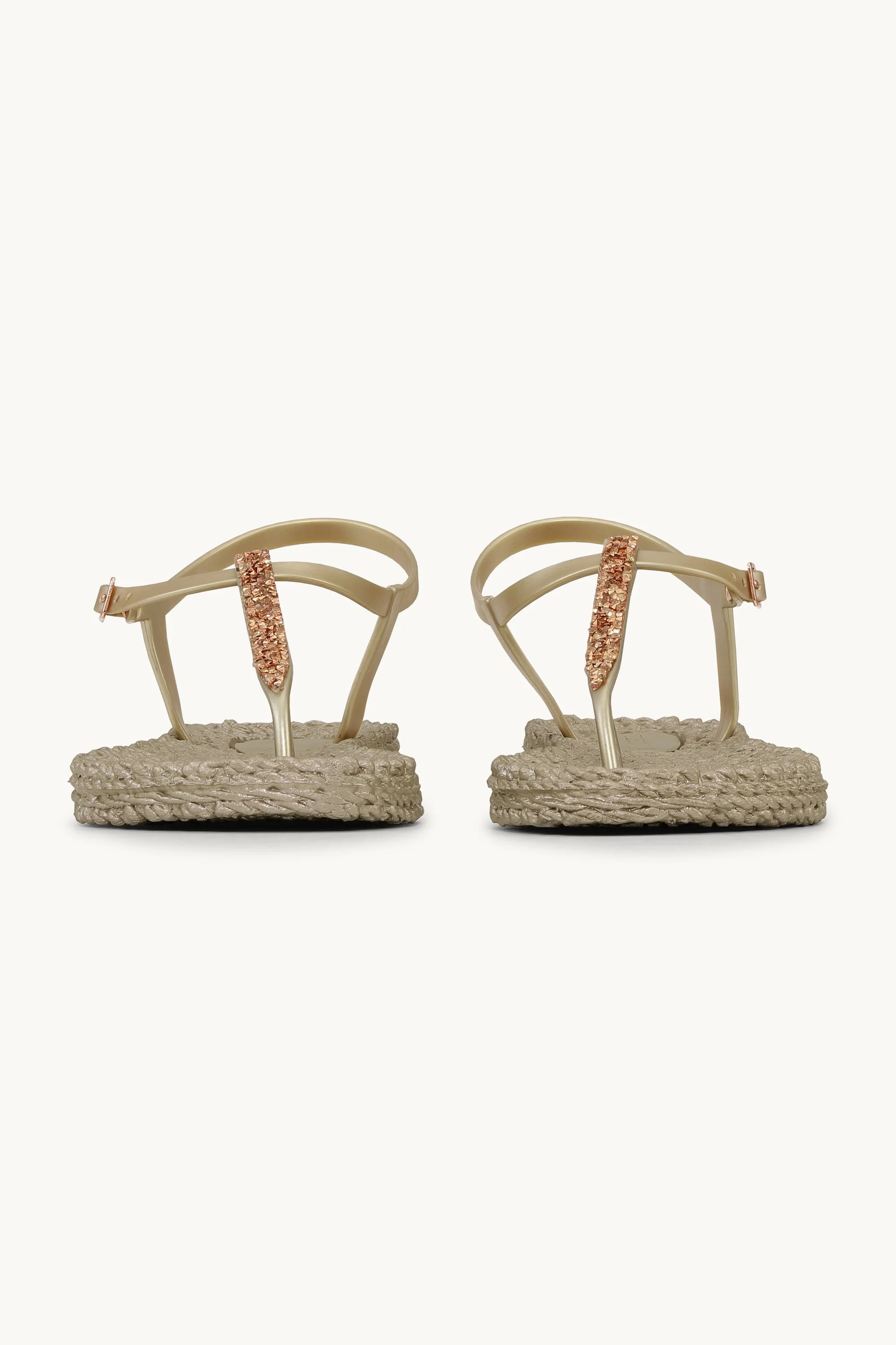 Flip Flops with Rhinestones - Platin - Image 5