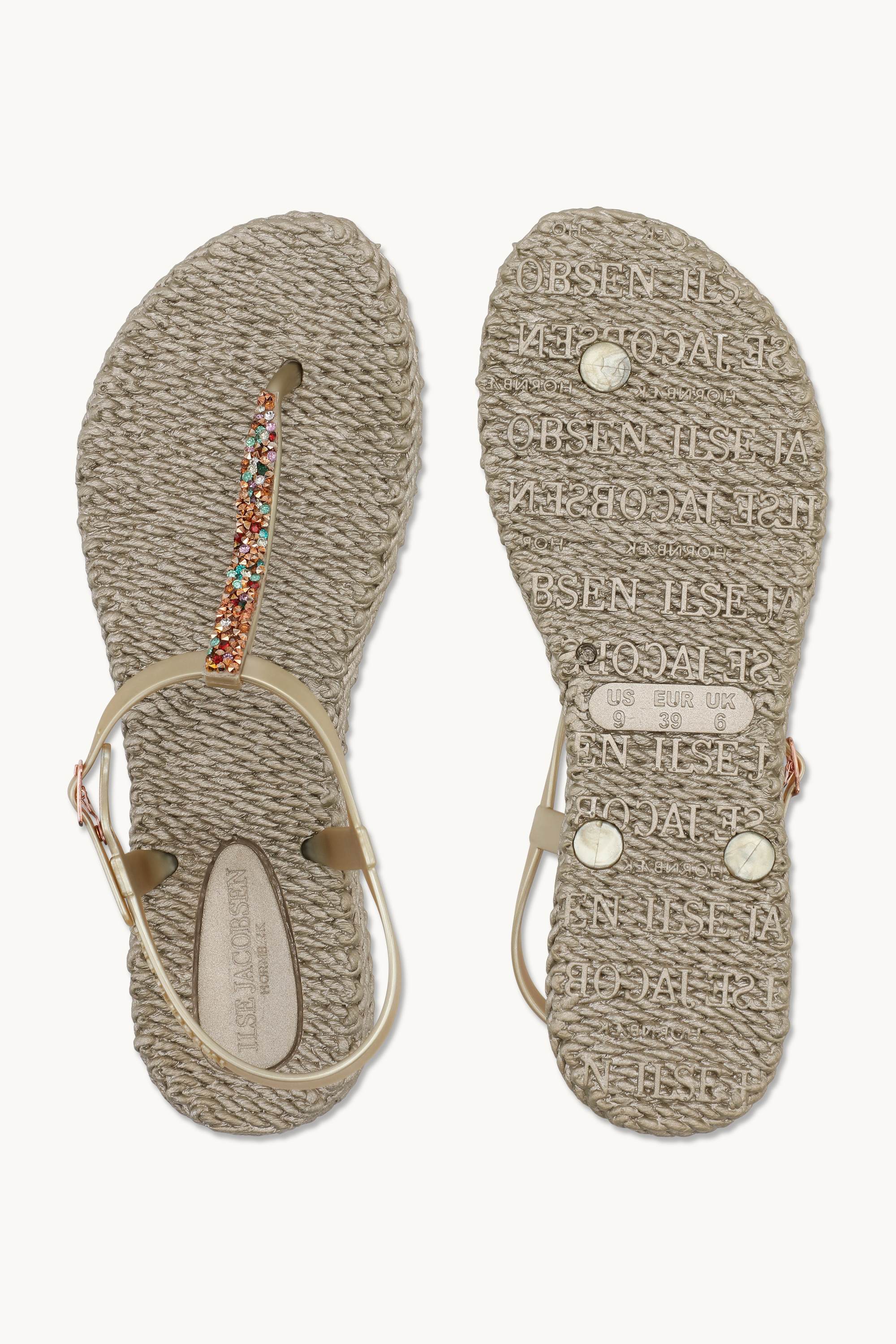 Flip Flops with Rhinestones - Platin - Image 4
