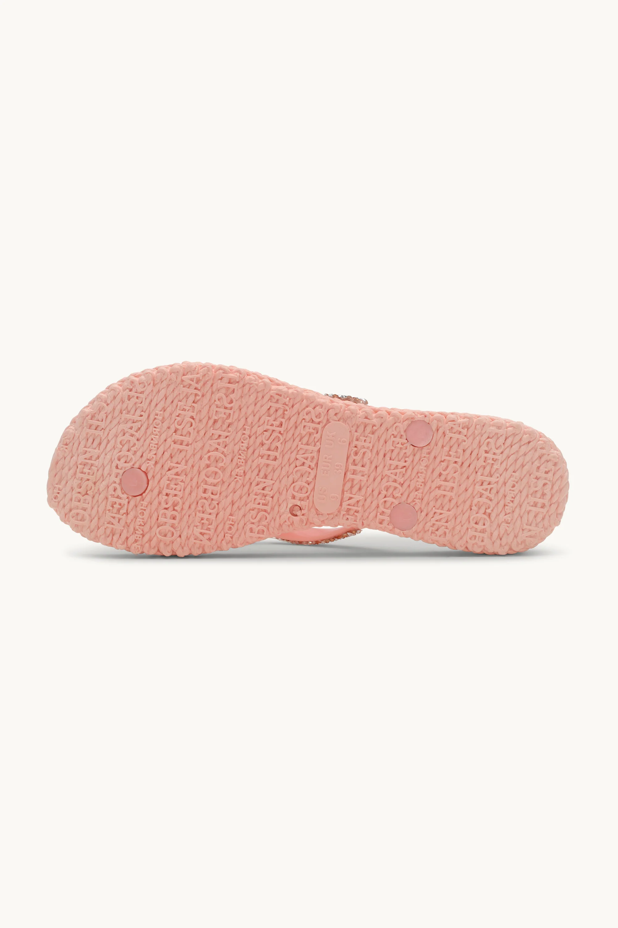 Flip Flops With Rhinestones - Soft Coral - Image 4