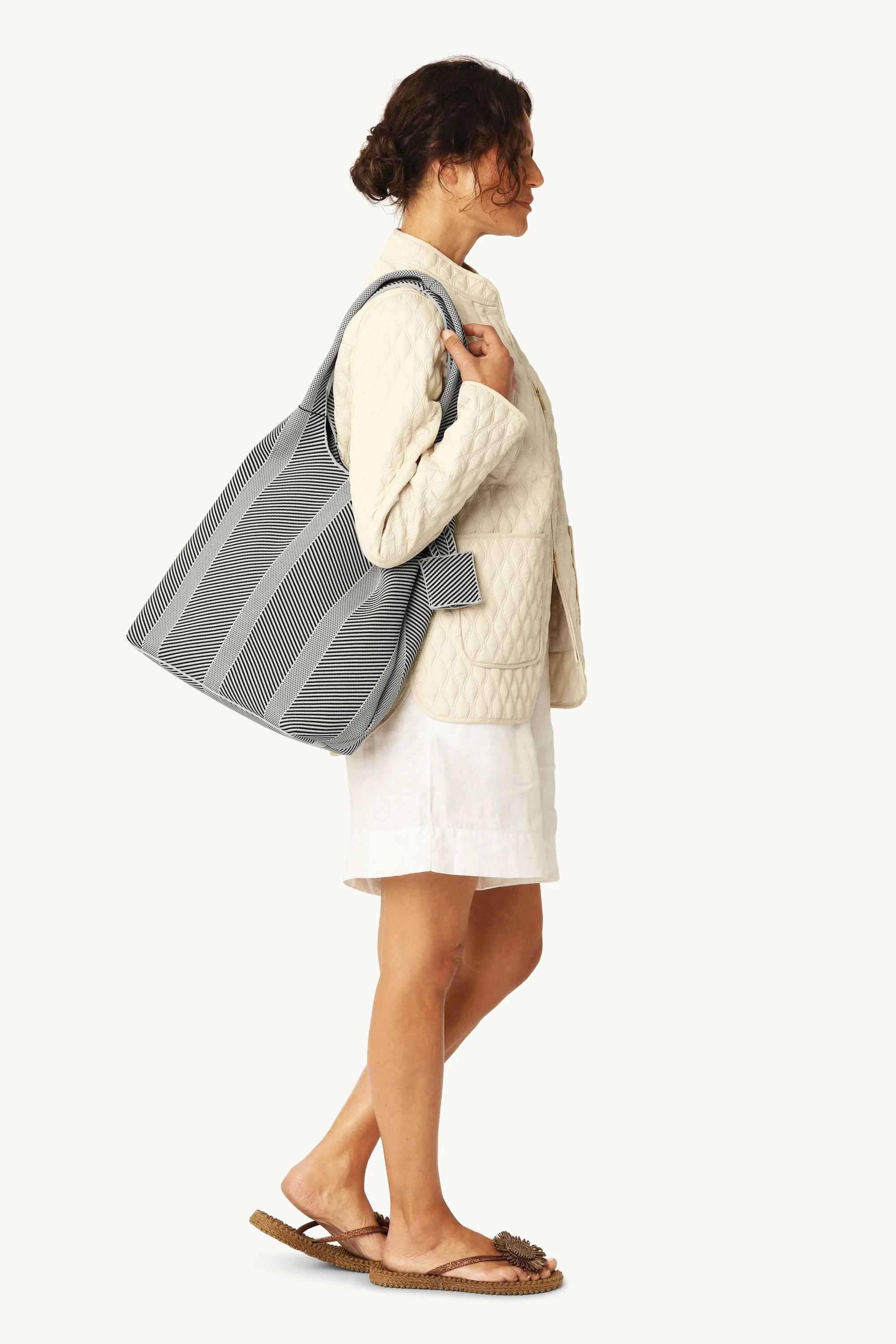 Knitted Bag - Milk Creme Black - Image 4