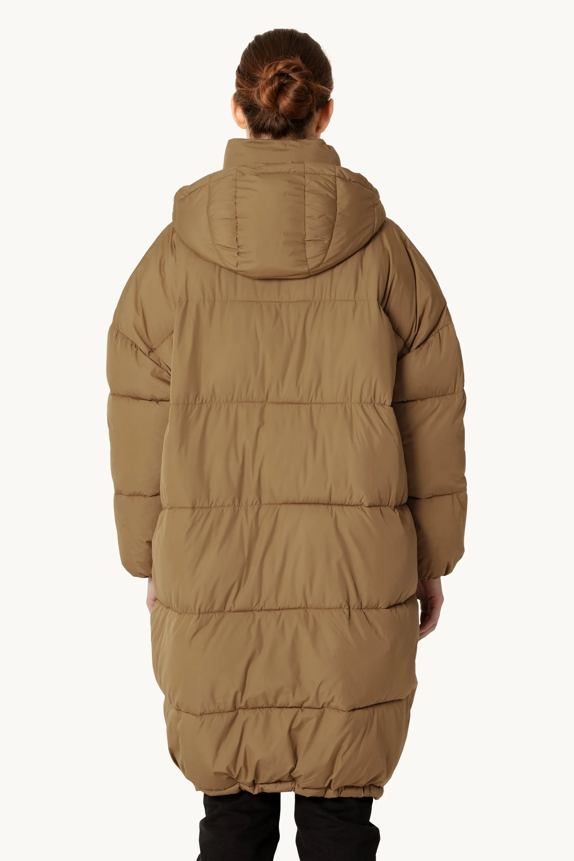 Long Padded Coat - Mocca - Image 3
