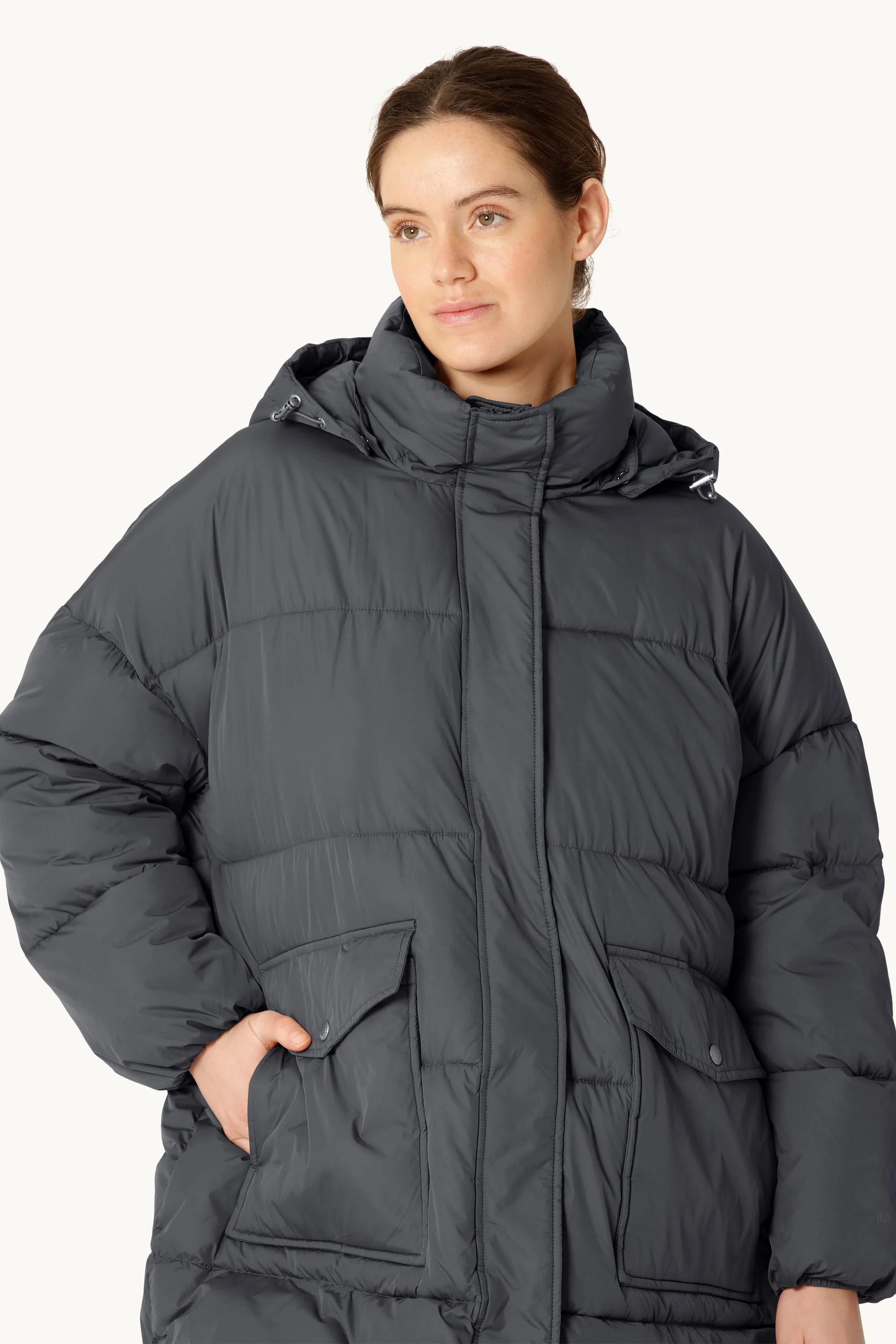 Long Padded Coat - Ombre Blue - Image 4