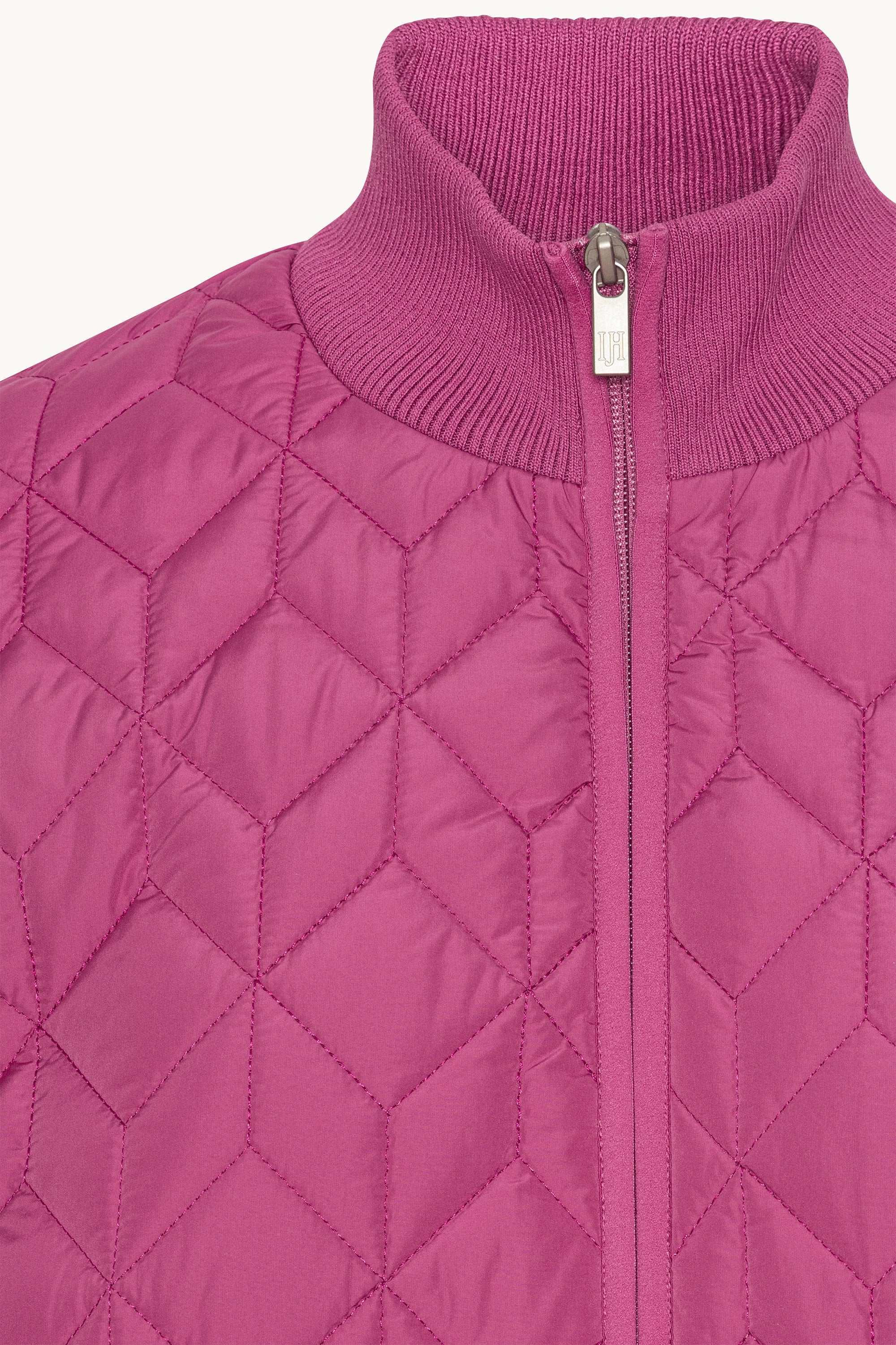 Long Padded Quilt Jacket - Magenta Haze - Image 8
