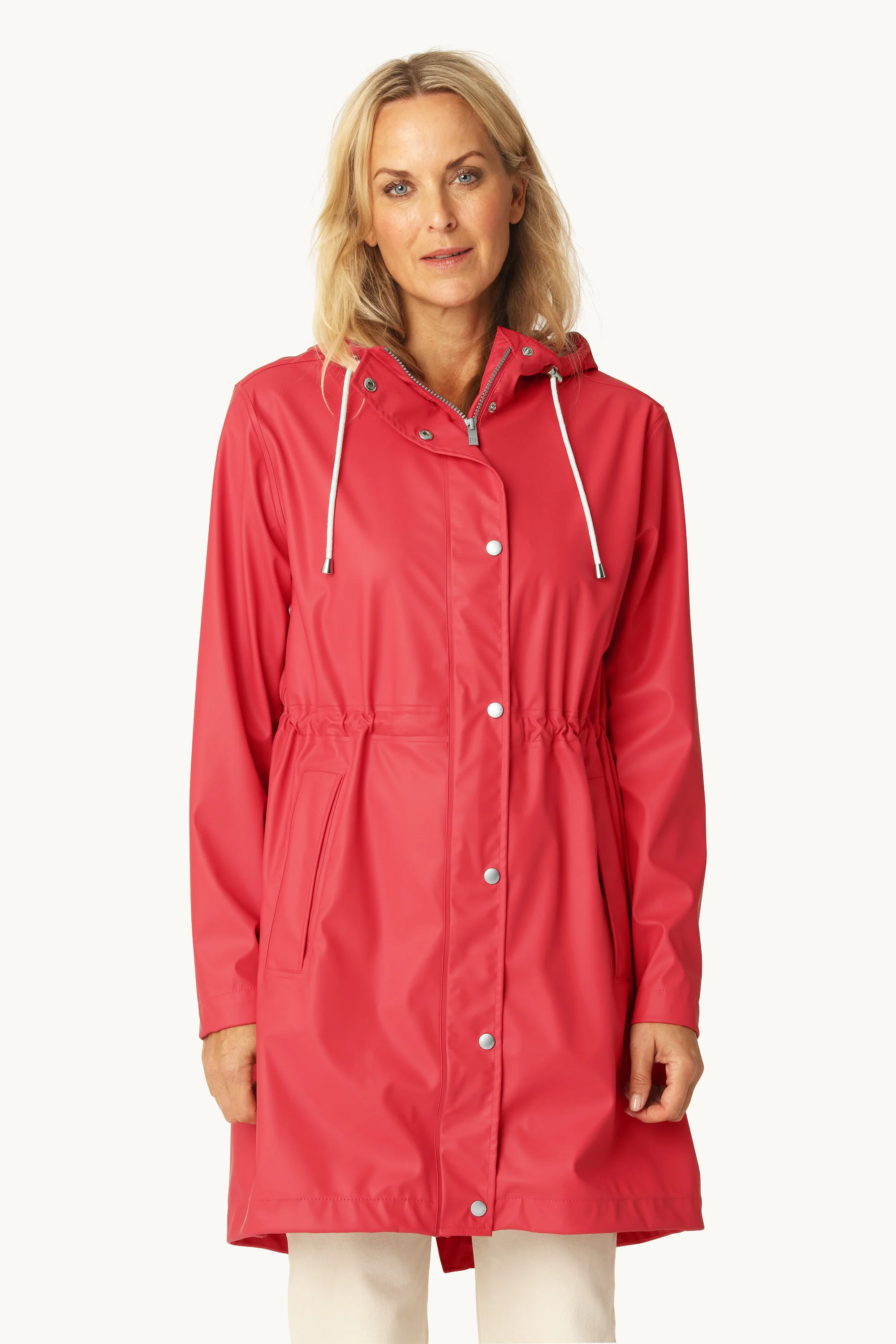 Long Parka Rain Jacket - Baked Apple - Image 2