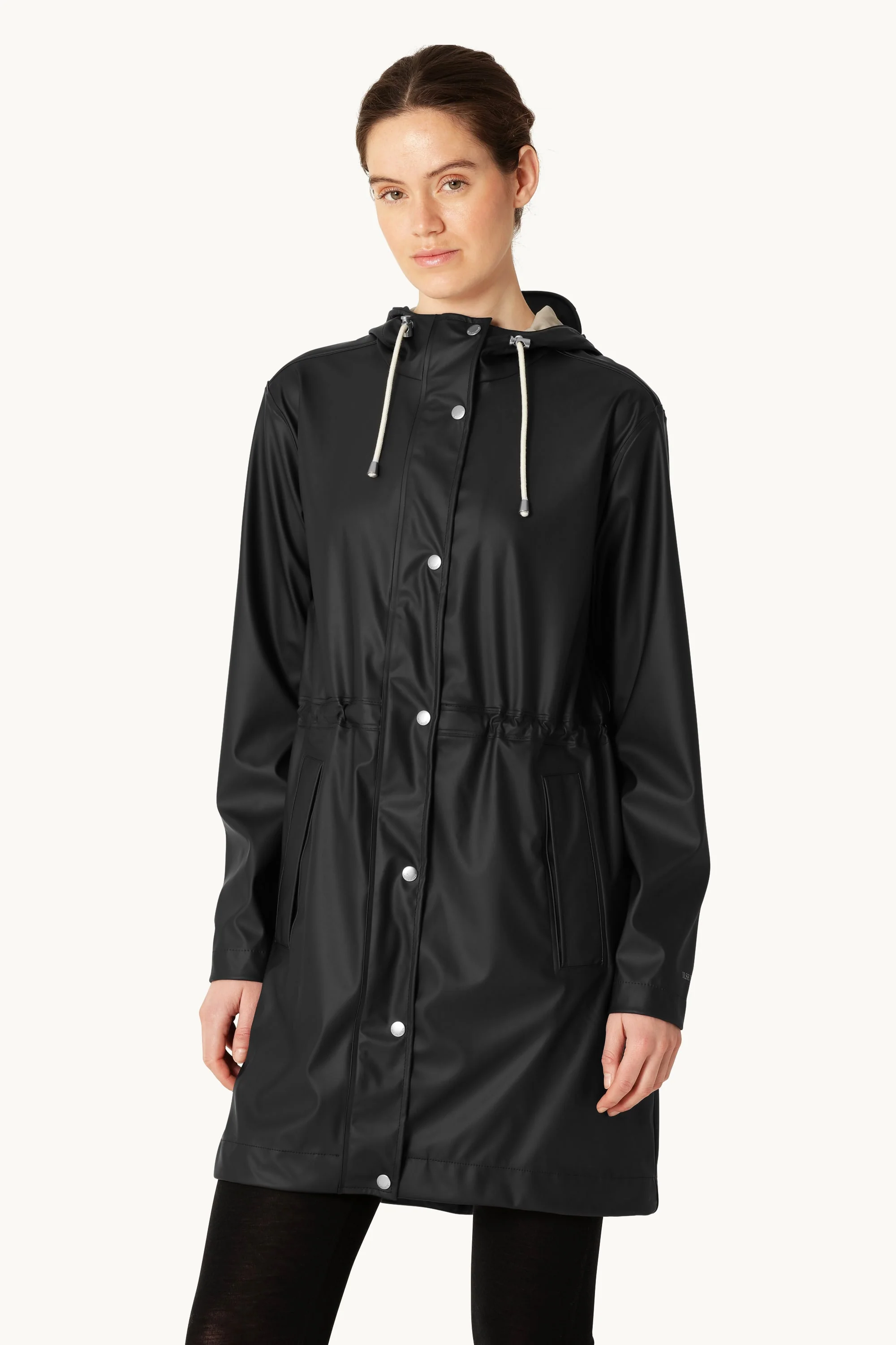 Long Parka Rain Jacket - Black Beauty - Image 2