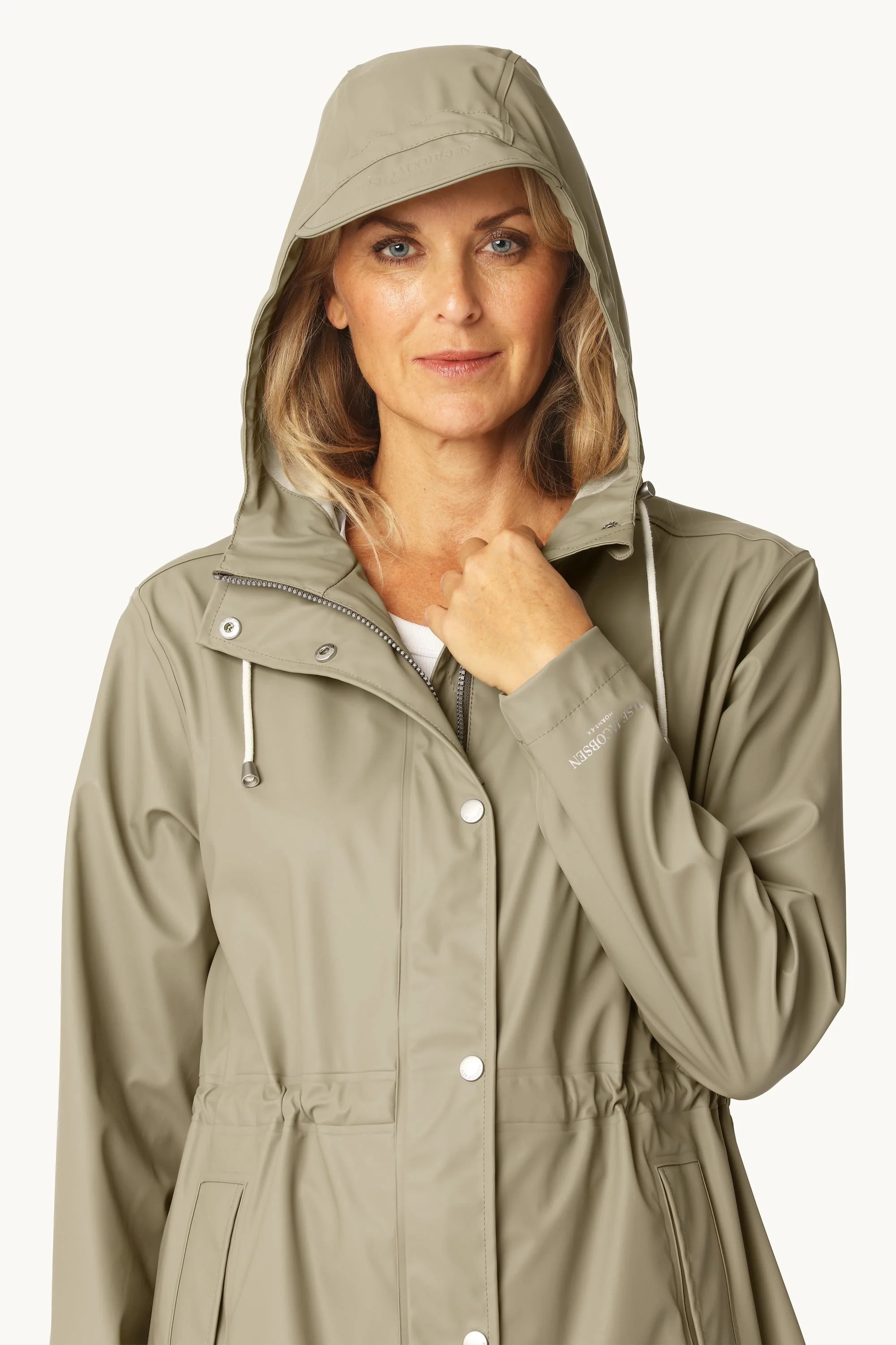 Long Parka Rain Jacket - Coriander - Image 4