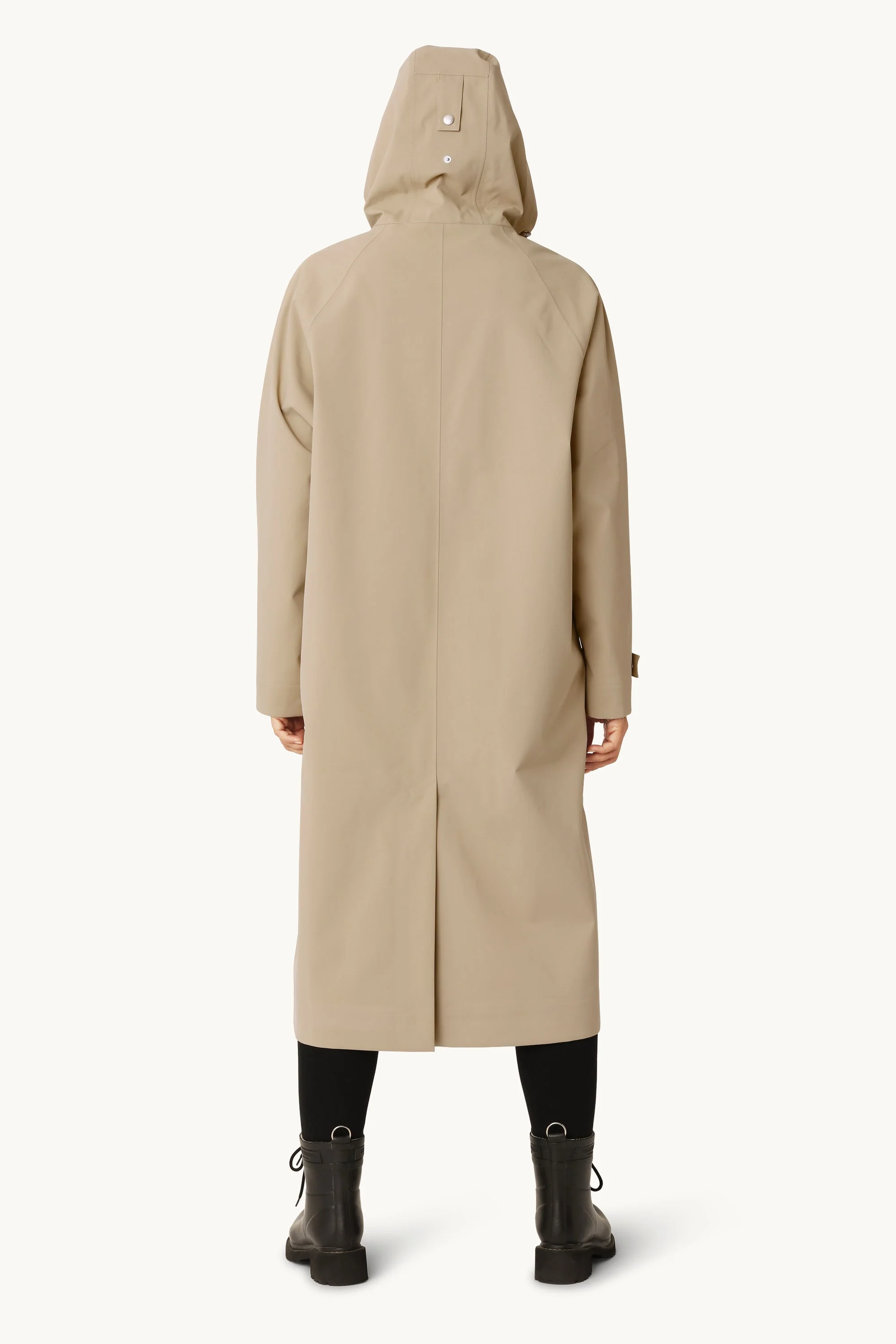 Long Rain Coat - Greige - Image 3