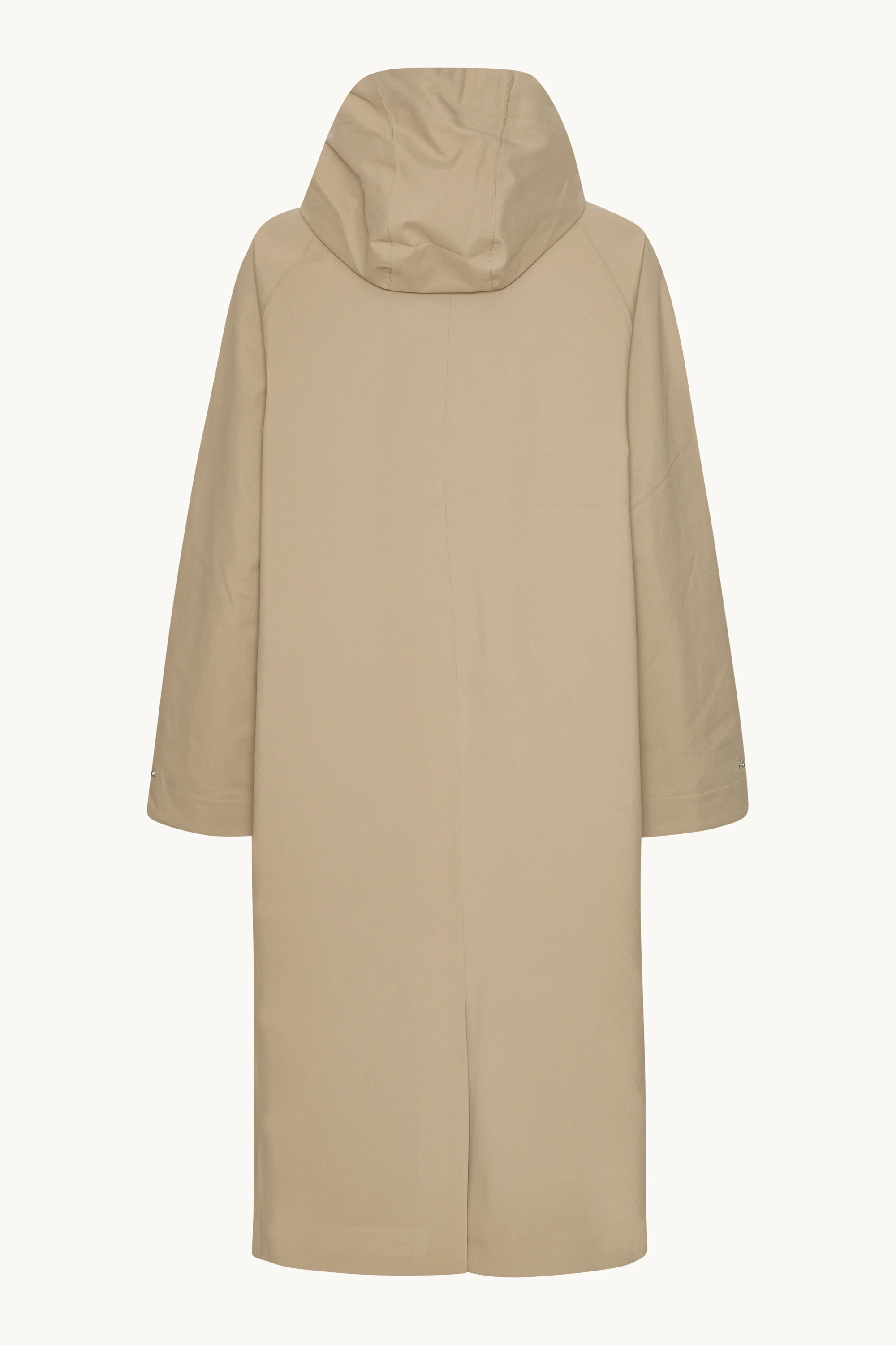 Long Rain Coat - Greige - Image 6