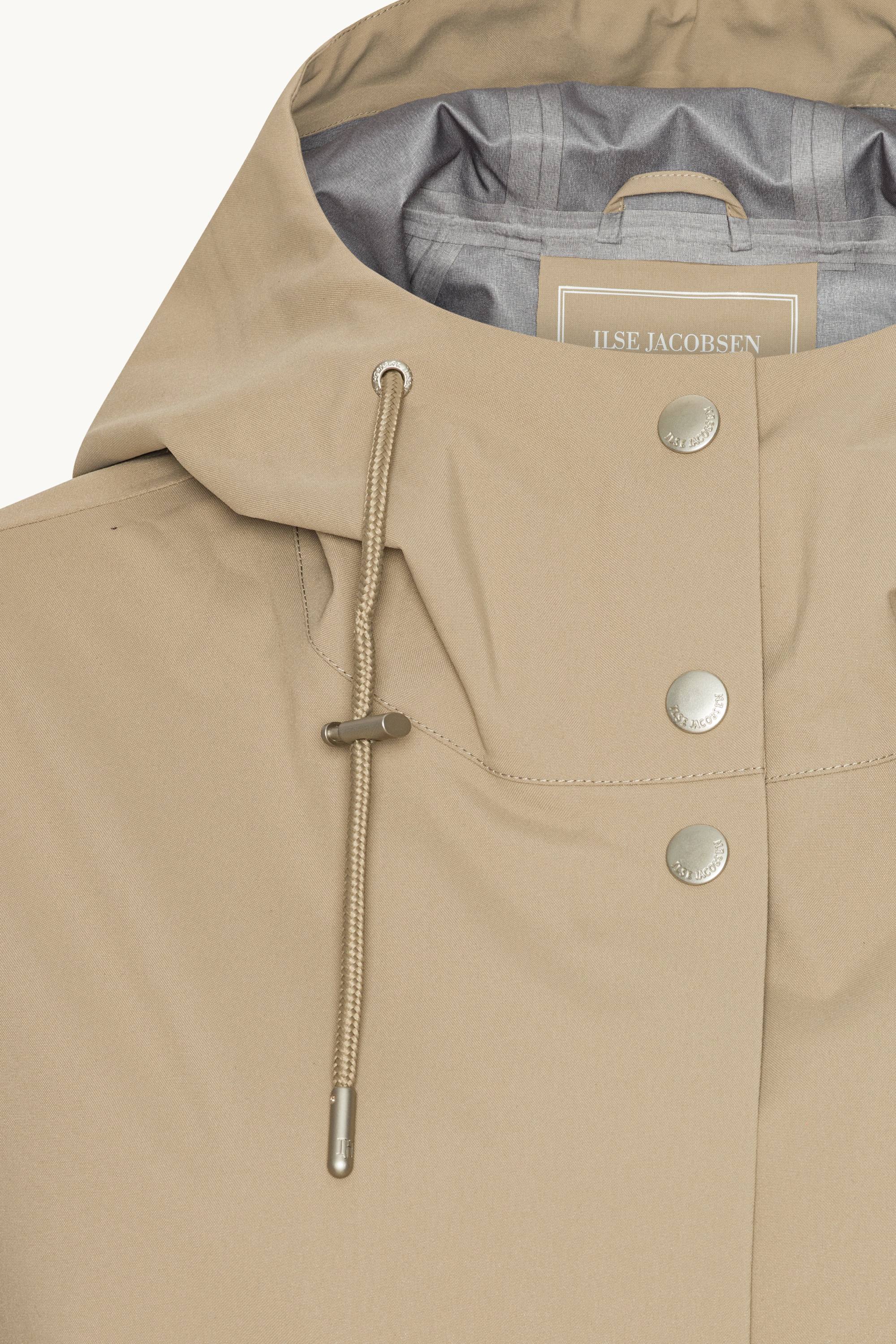 Long Rain Coat - Greige - Image 7