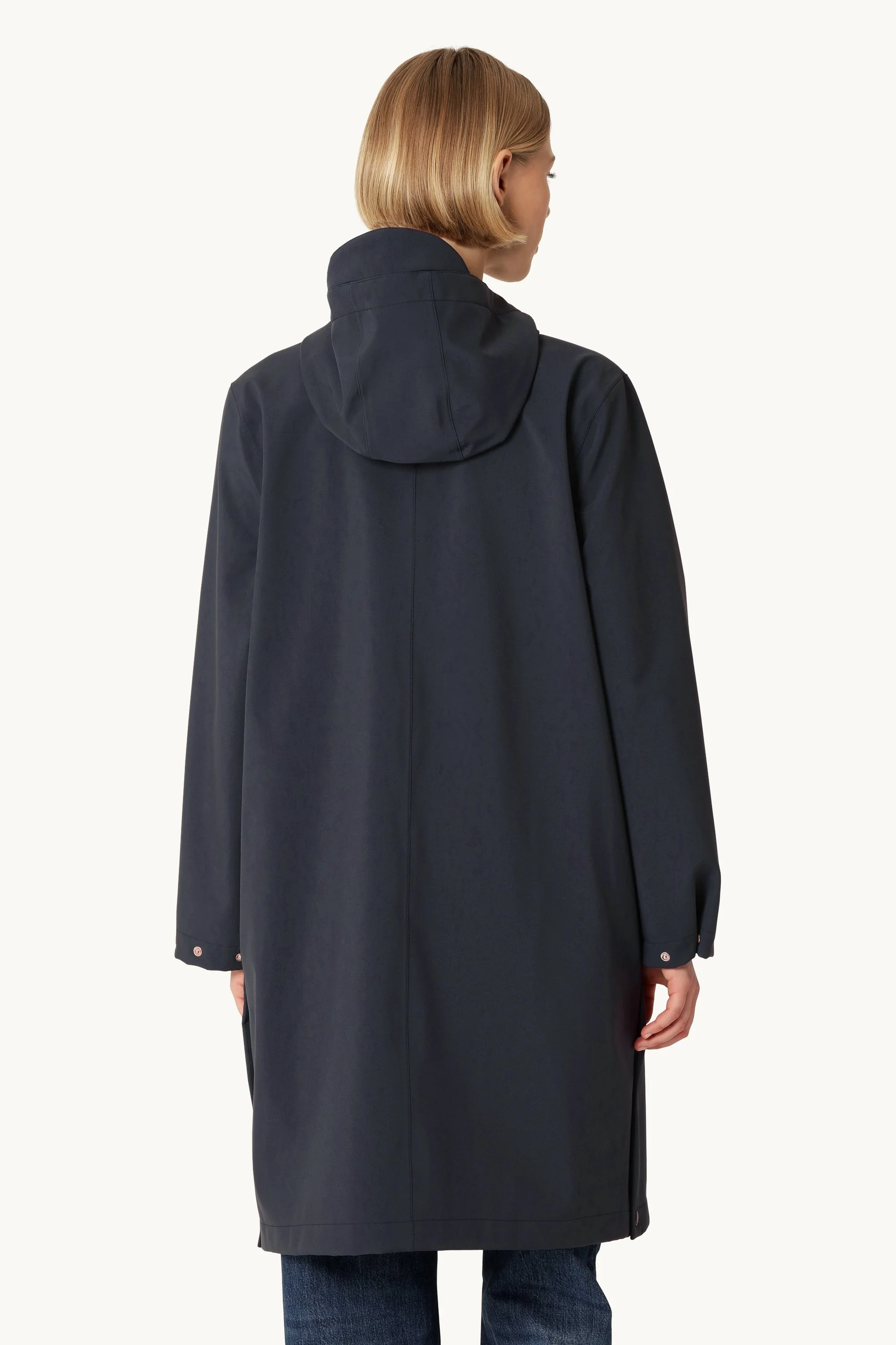Long Softshell Raincoat - Dark Indigo - Image 3