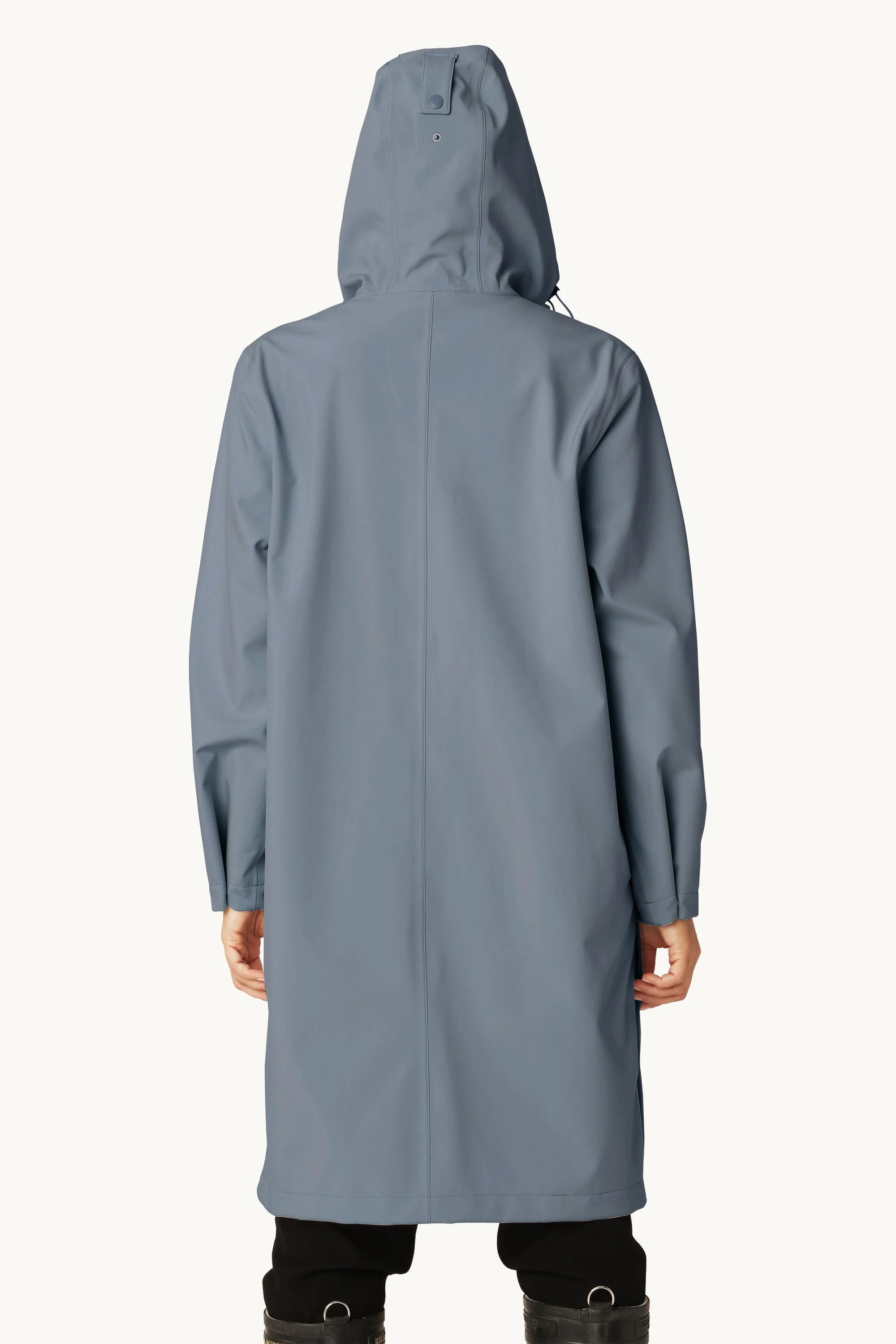 Long Softshell Raincoat - Grey Blue - Image 4