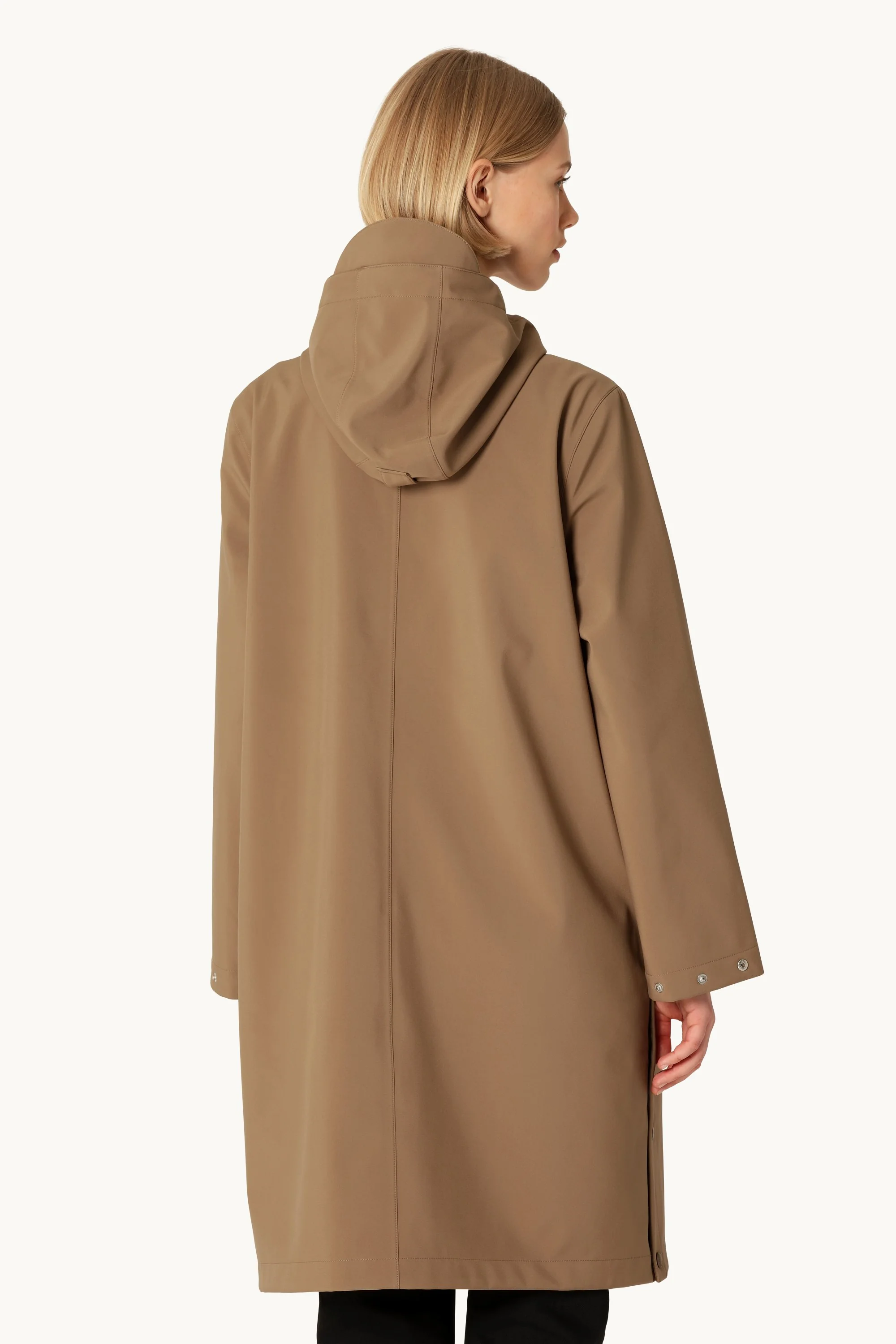 Long Softshell Raincoat - Mocca - Image 3