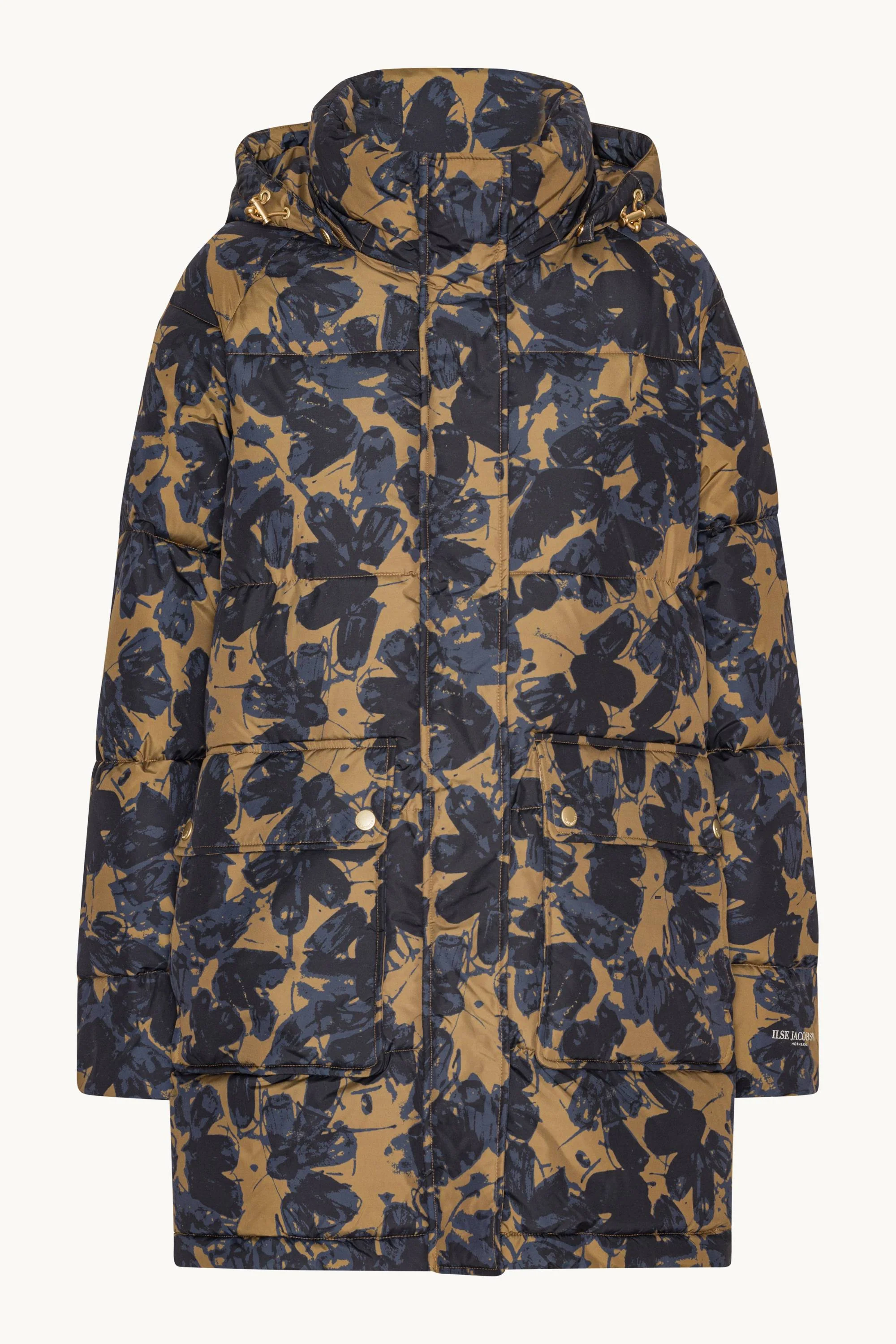 Oversized Padded Coat - Beige Butterfly - Image 5