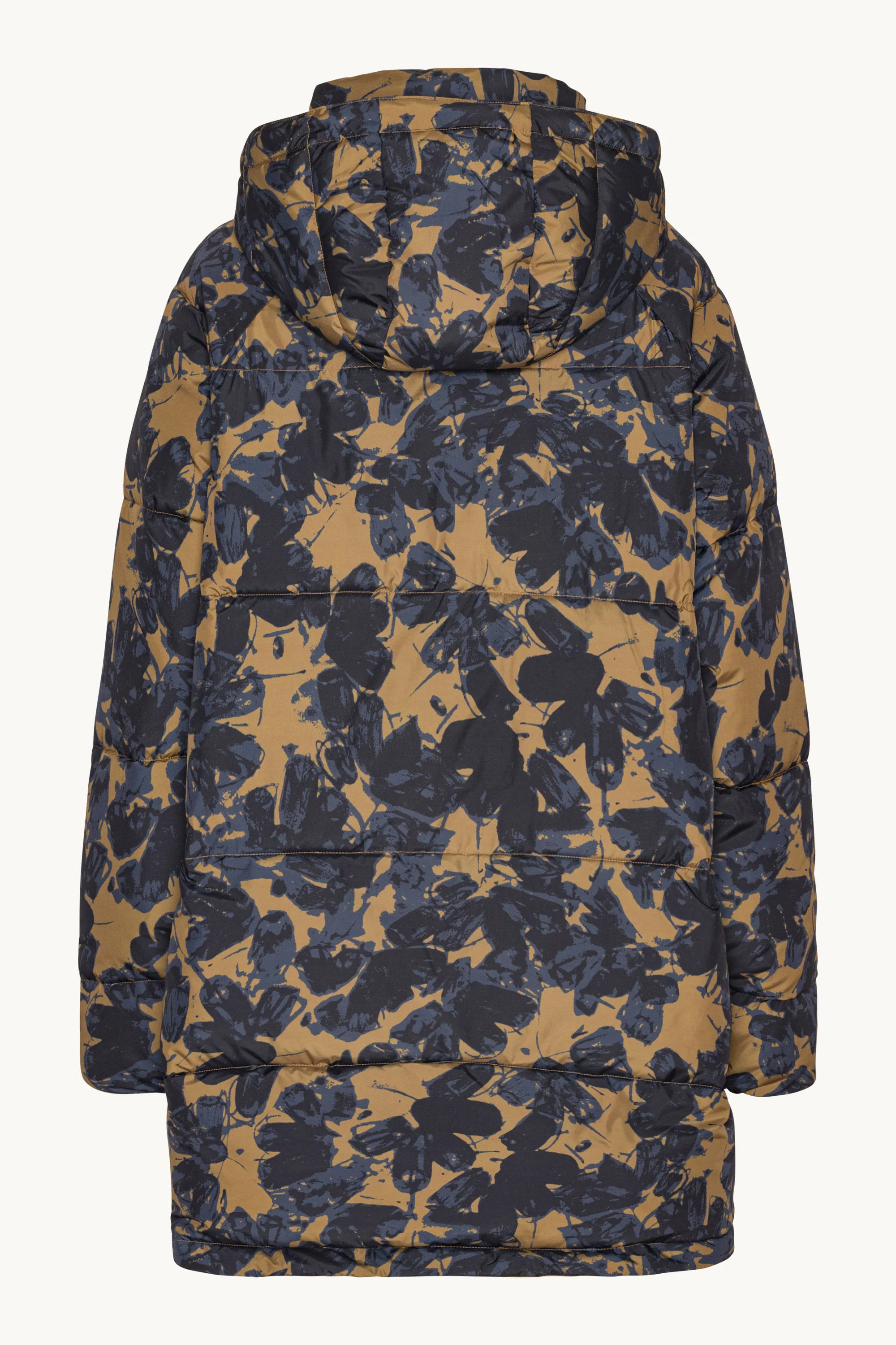 Oversized Padded Coat - Beige Butterfly - Image 6
