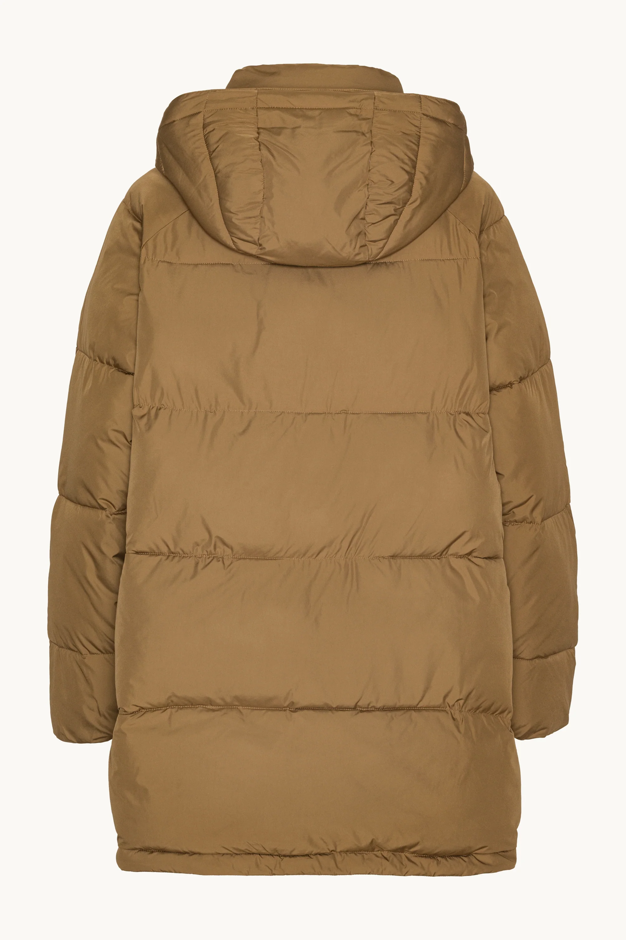 Oversized Padded Coat - Mocca - Image 6