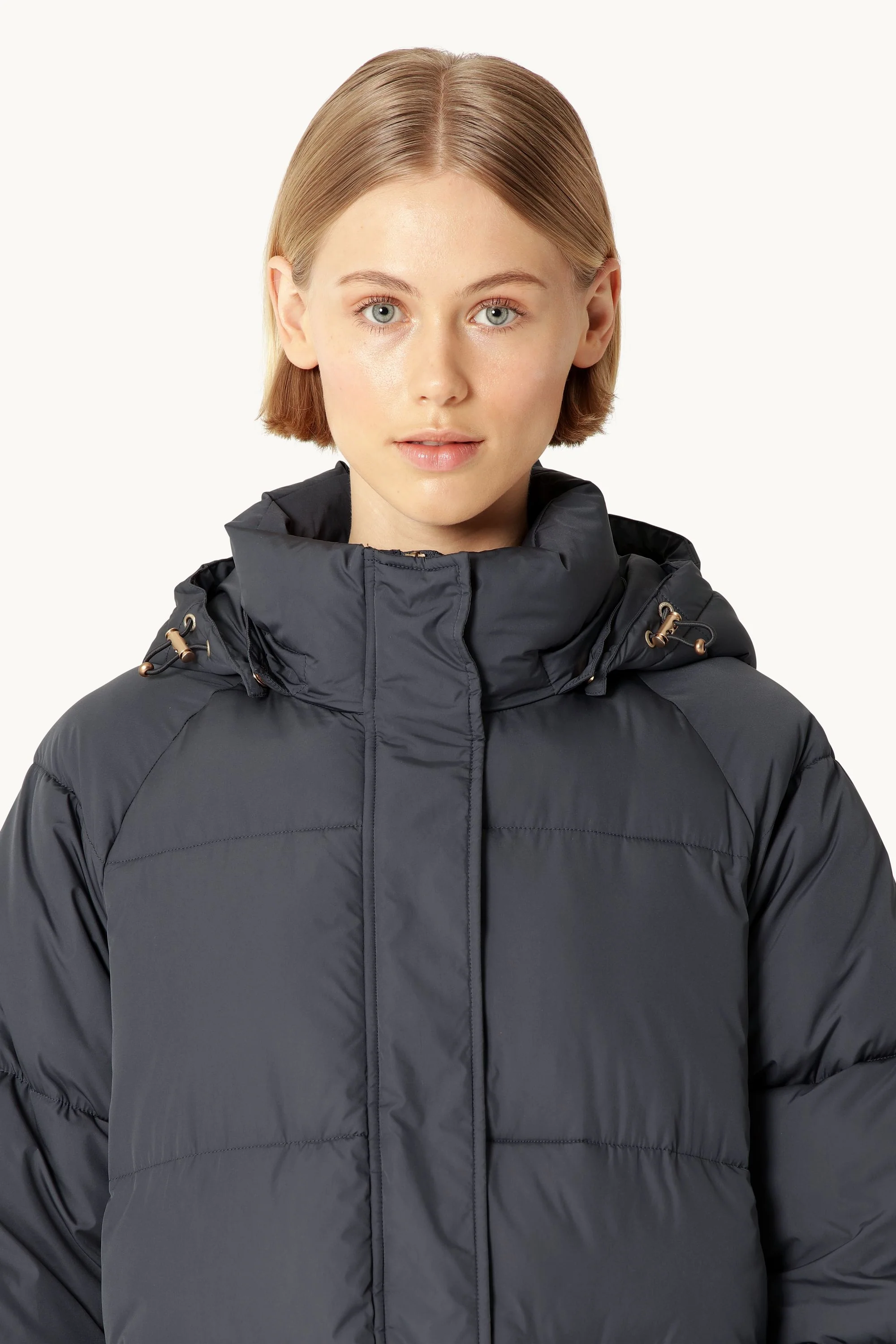 Oversized Padded Coat - Ombre Blue - Image 4