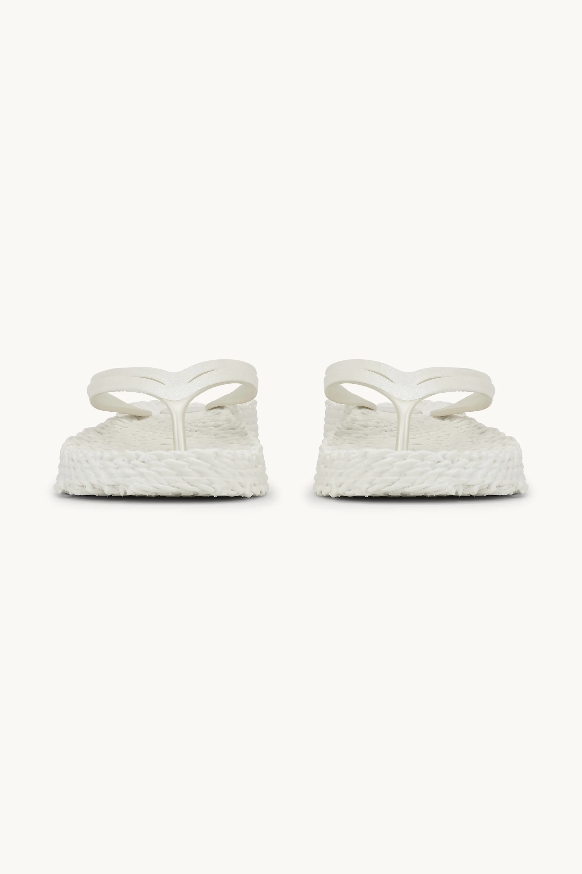 Platform Flip-flops Glitter - Creme - Image 6