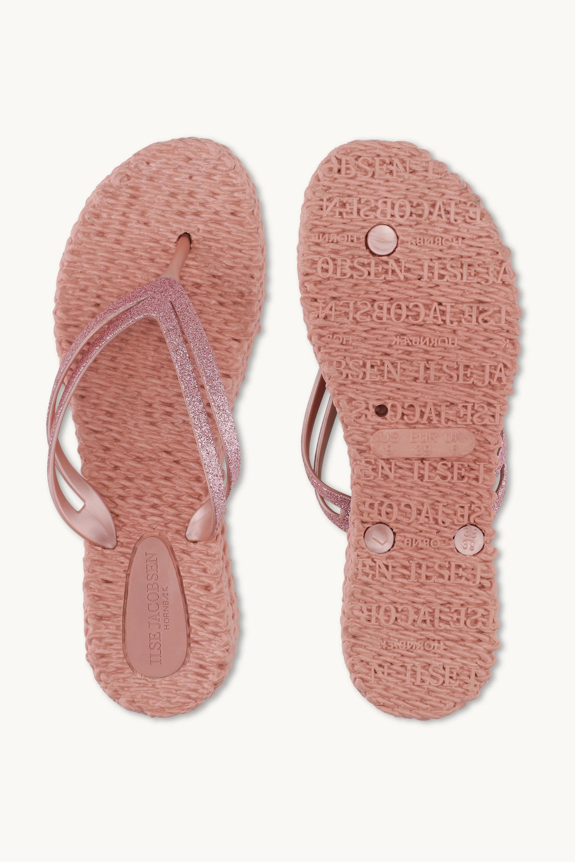 Platform Flip-flops Glitter - Misty Rose - Image 4
