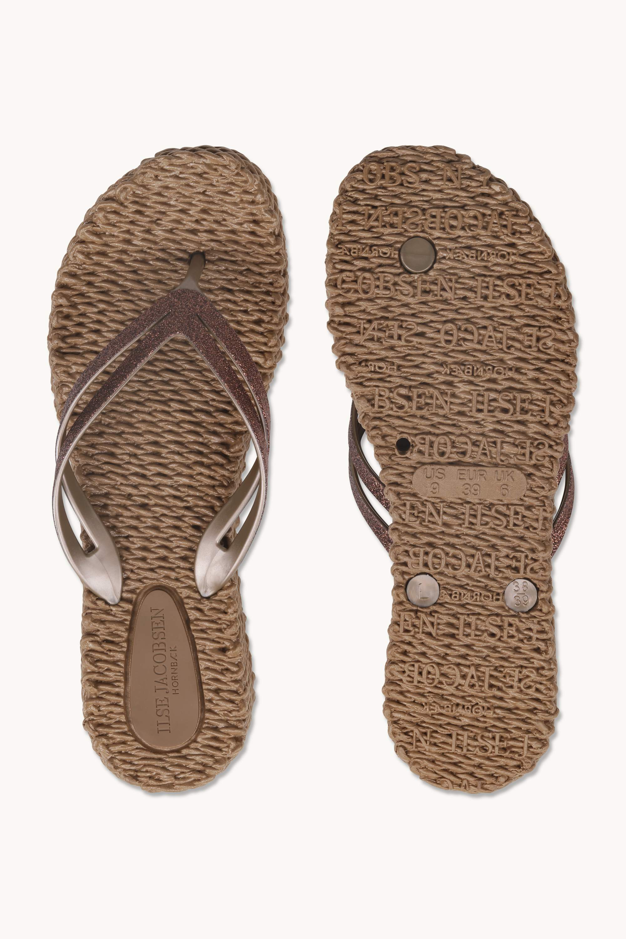 Platform Flip-flops Glitter - Mocca - Image 4