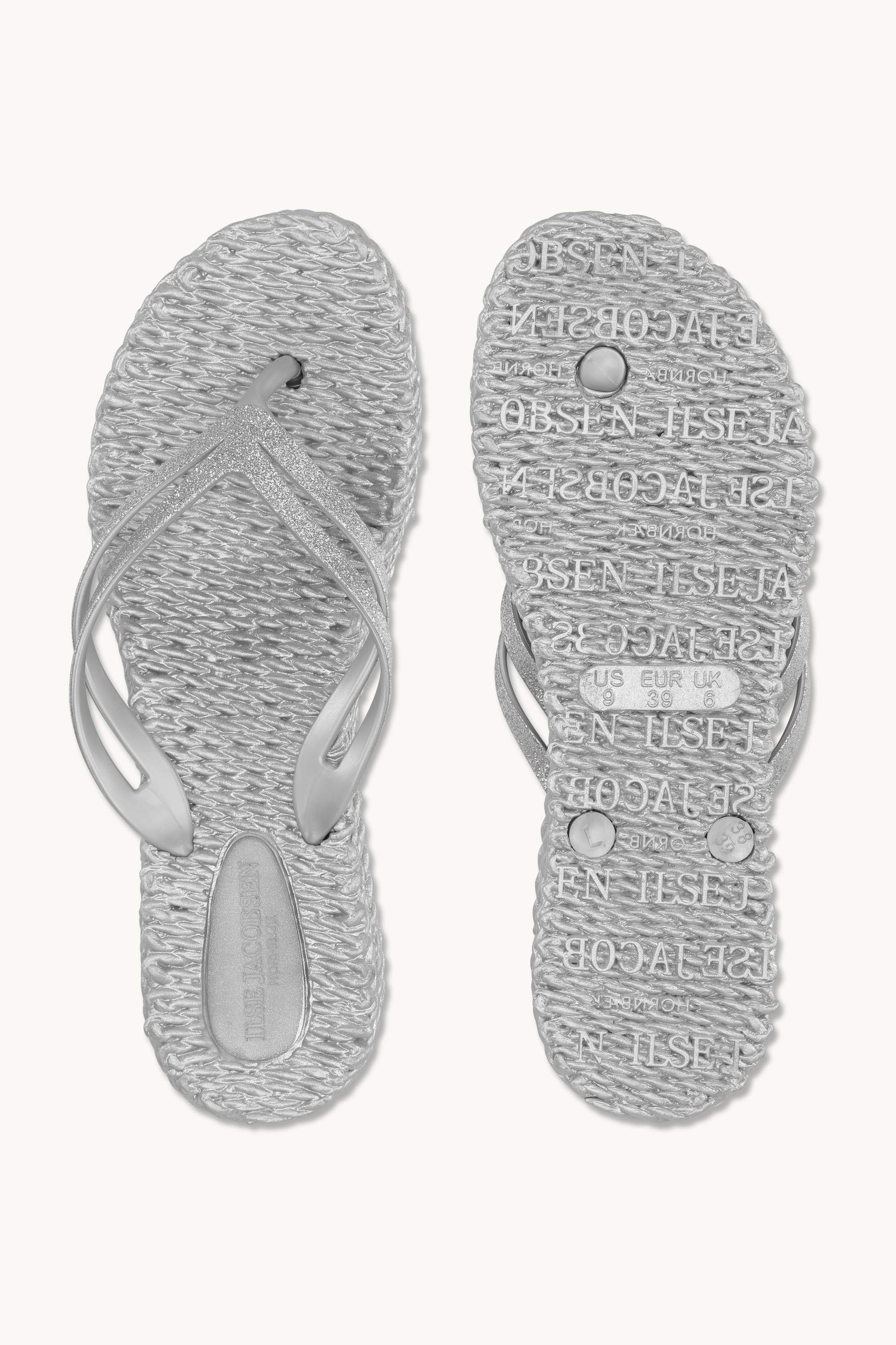 Platform Flip-flops Glitter - Silver - Image 4