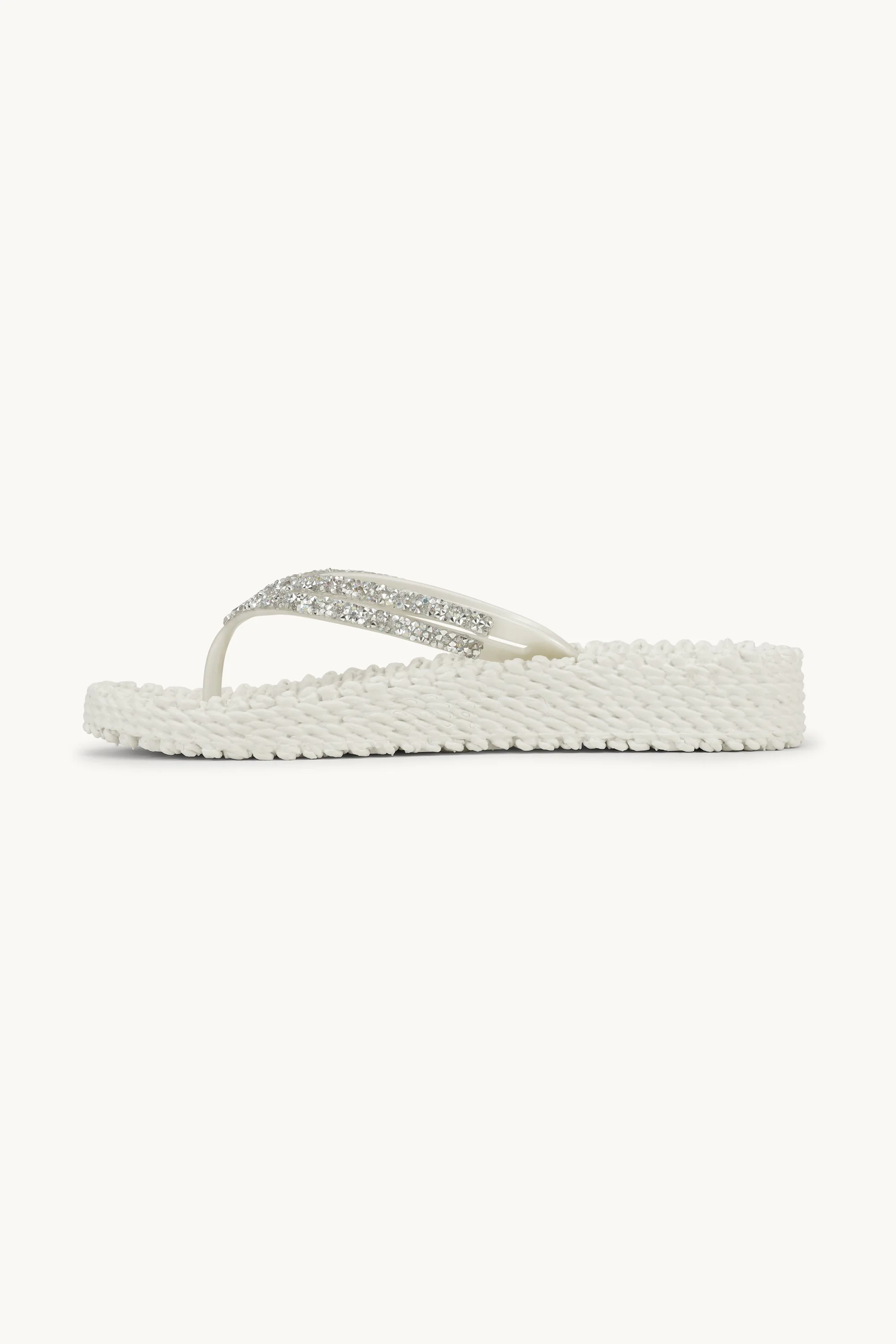 Platform Flip-flops Glitter Stones - Creme - Image 3