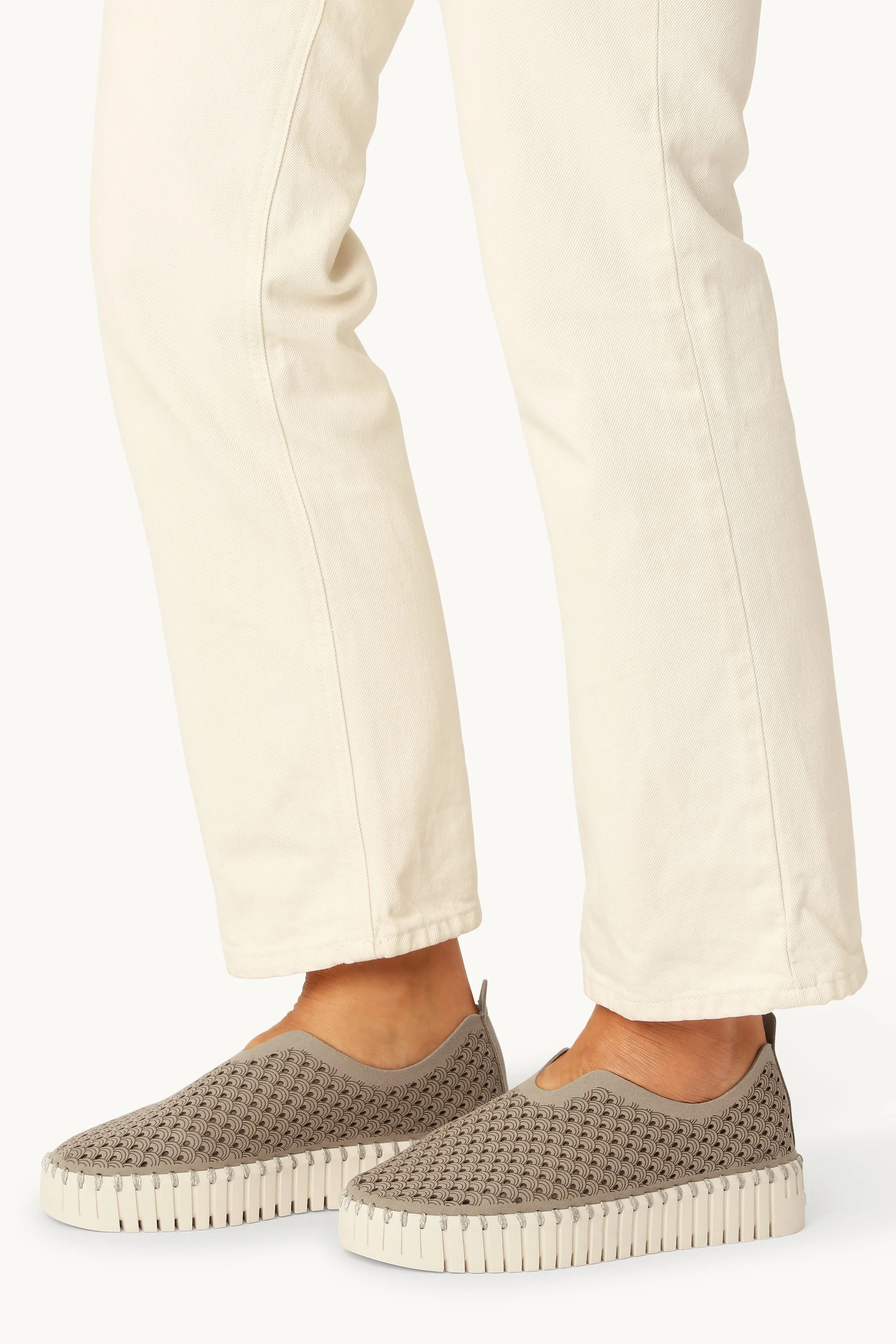 Platform Tulip Flats - Coriander Pearled Ivory - Image 8