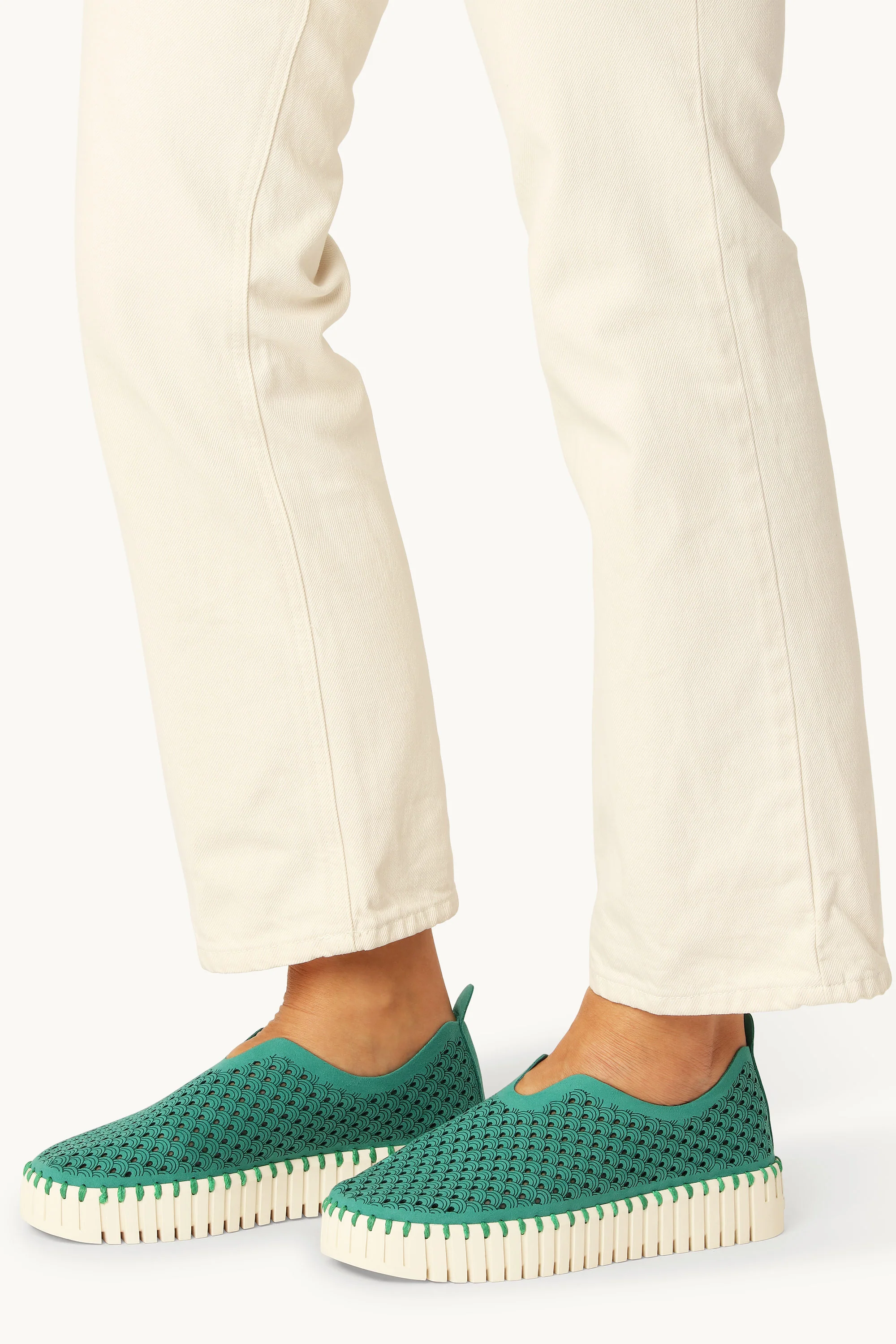 Platform Tulip Flats - Spruce Pearled Ivory - Image 8