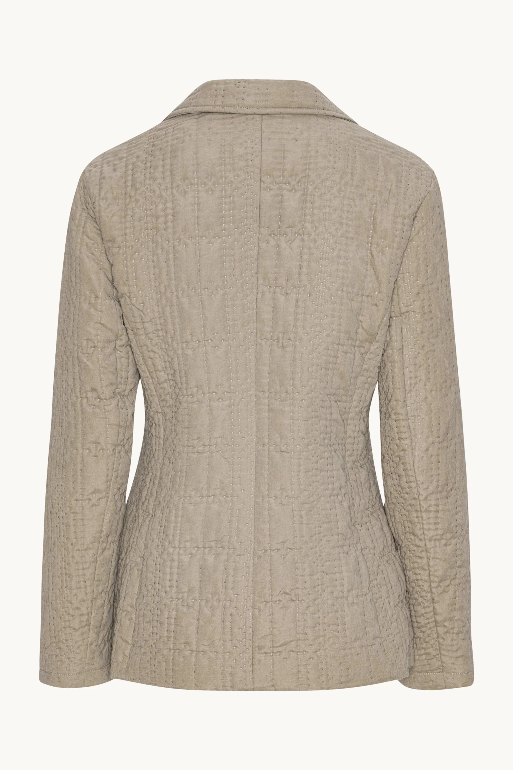 Quilt Blazer - Greige - Image 5