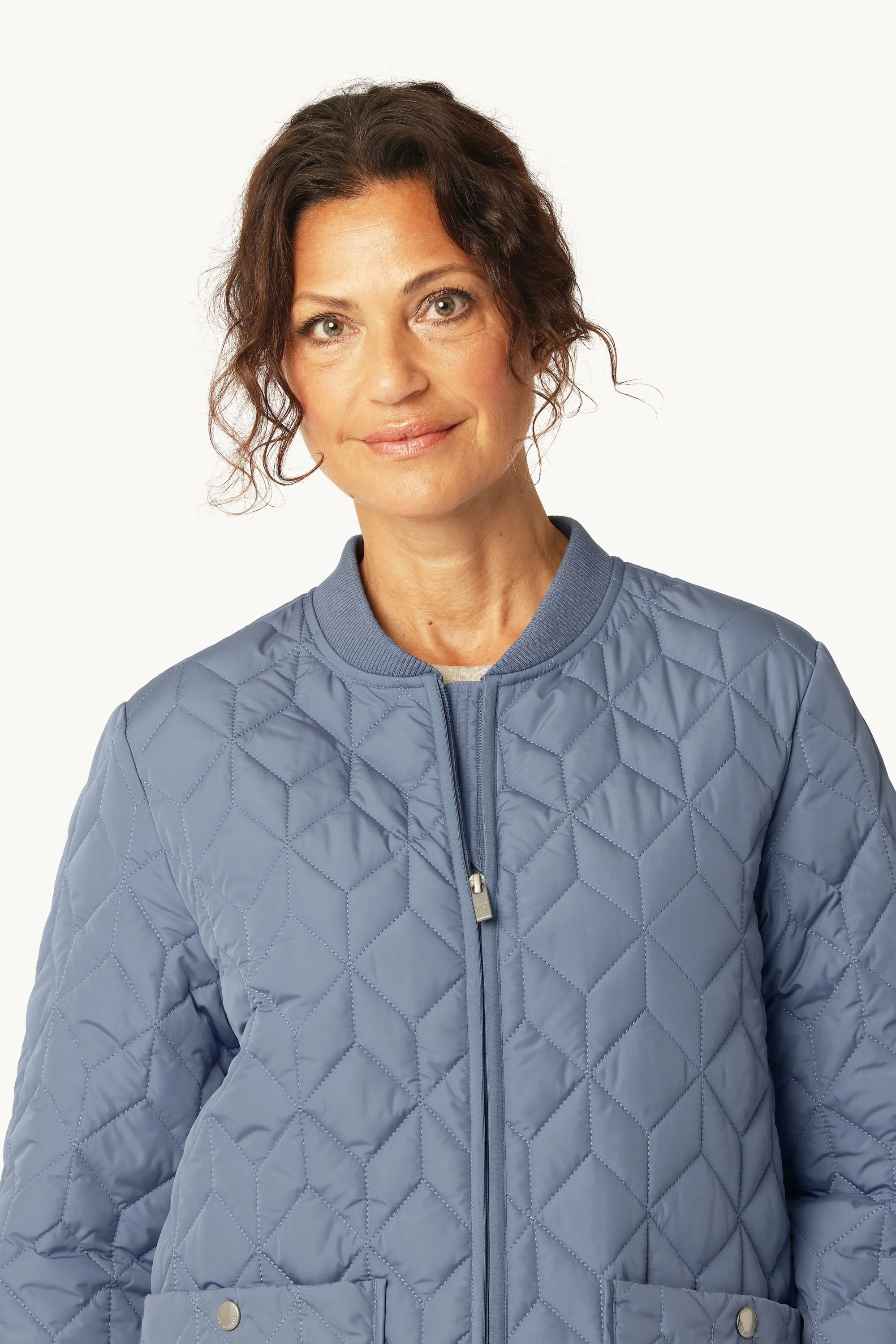 Quilt Jacket - Grey Blue - Image 3