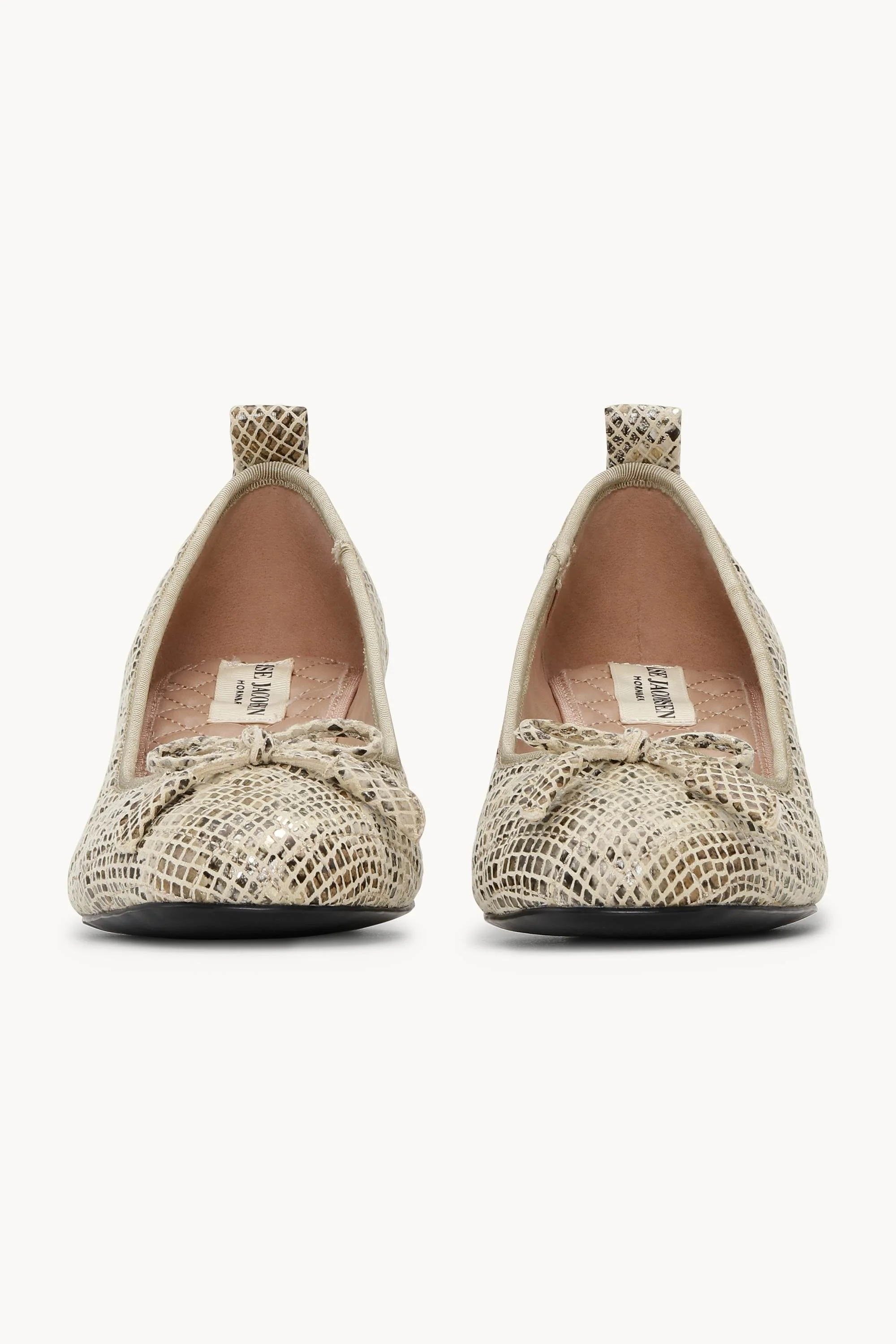 Quilted Ballerina with Heel - Latte Black - Image 5