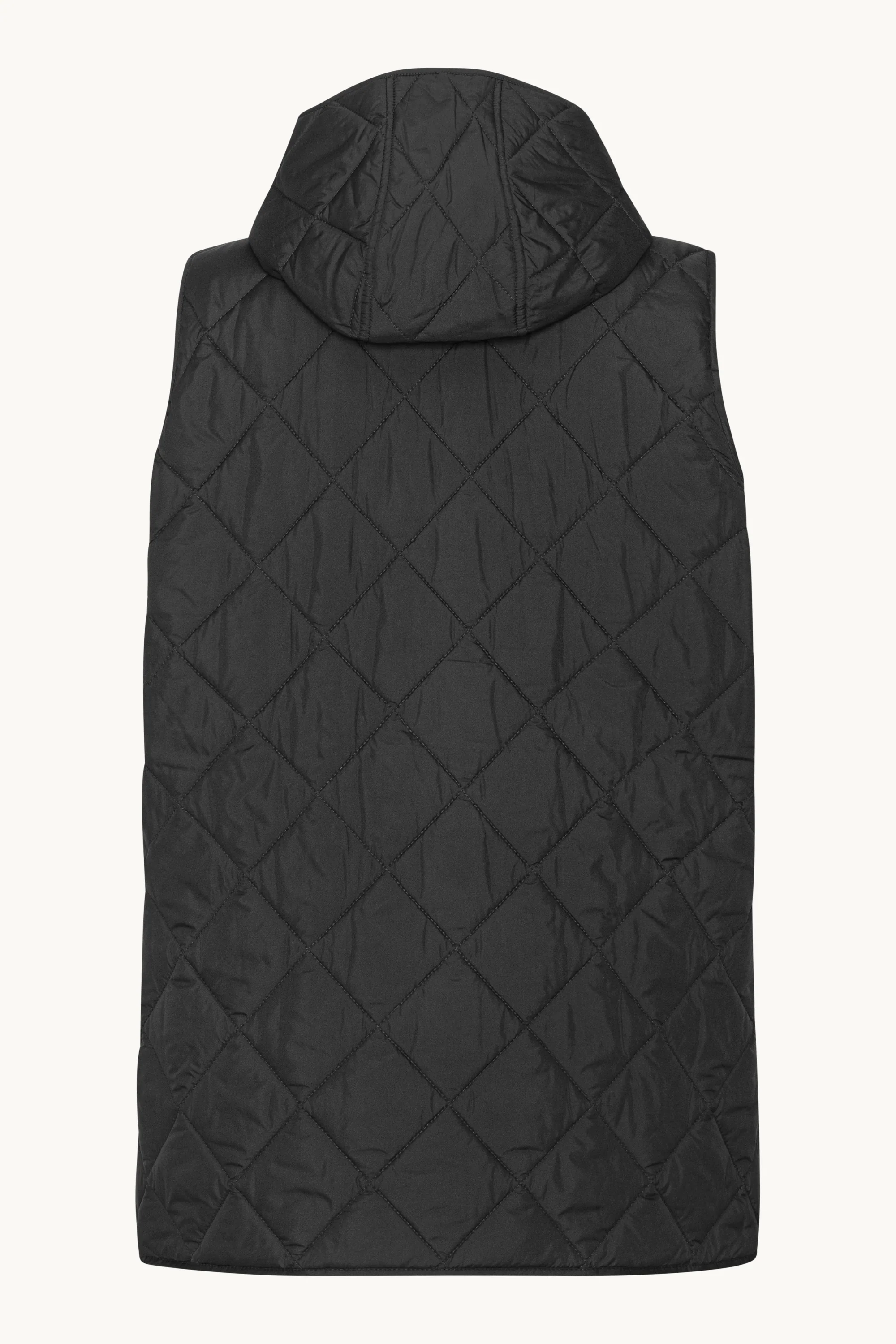Quilted Long Vest - Dark Indigo - Image 7