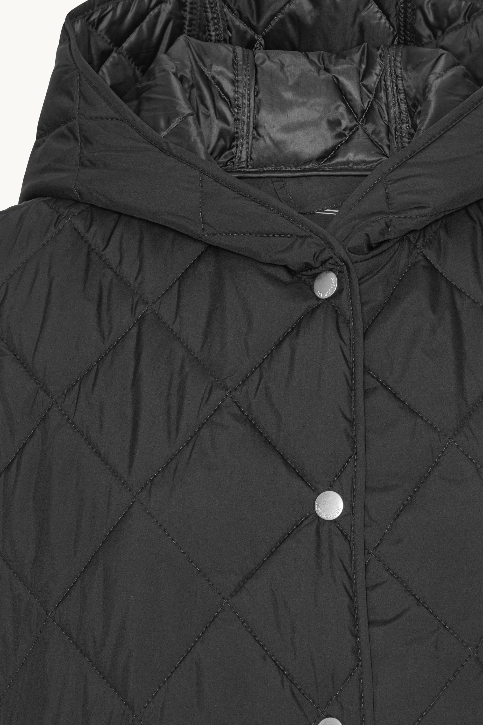 Quilted Long Vest - Dark Indigo - Image 8