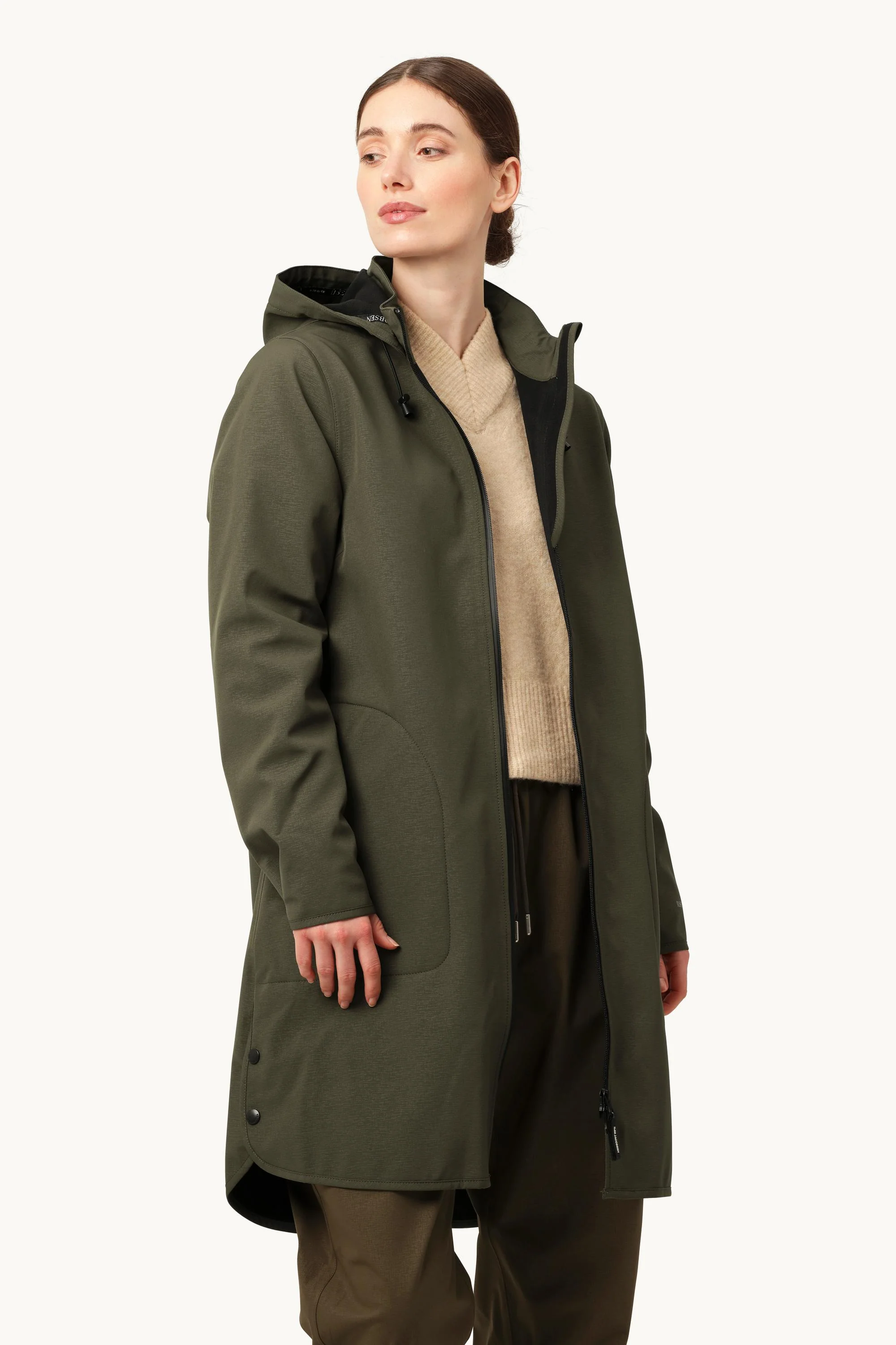 Softshell Raincoat A-line - Army - Image 2
