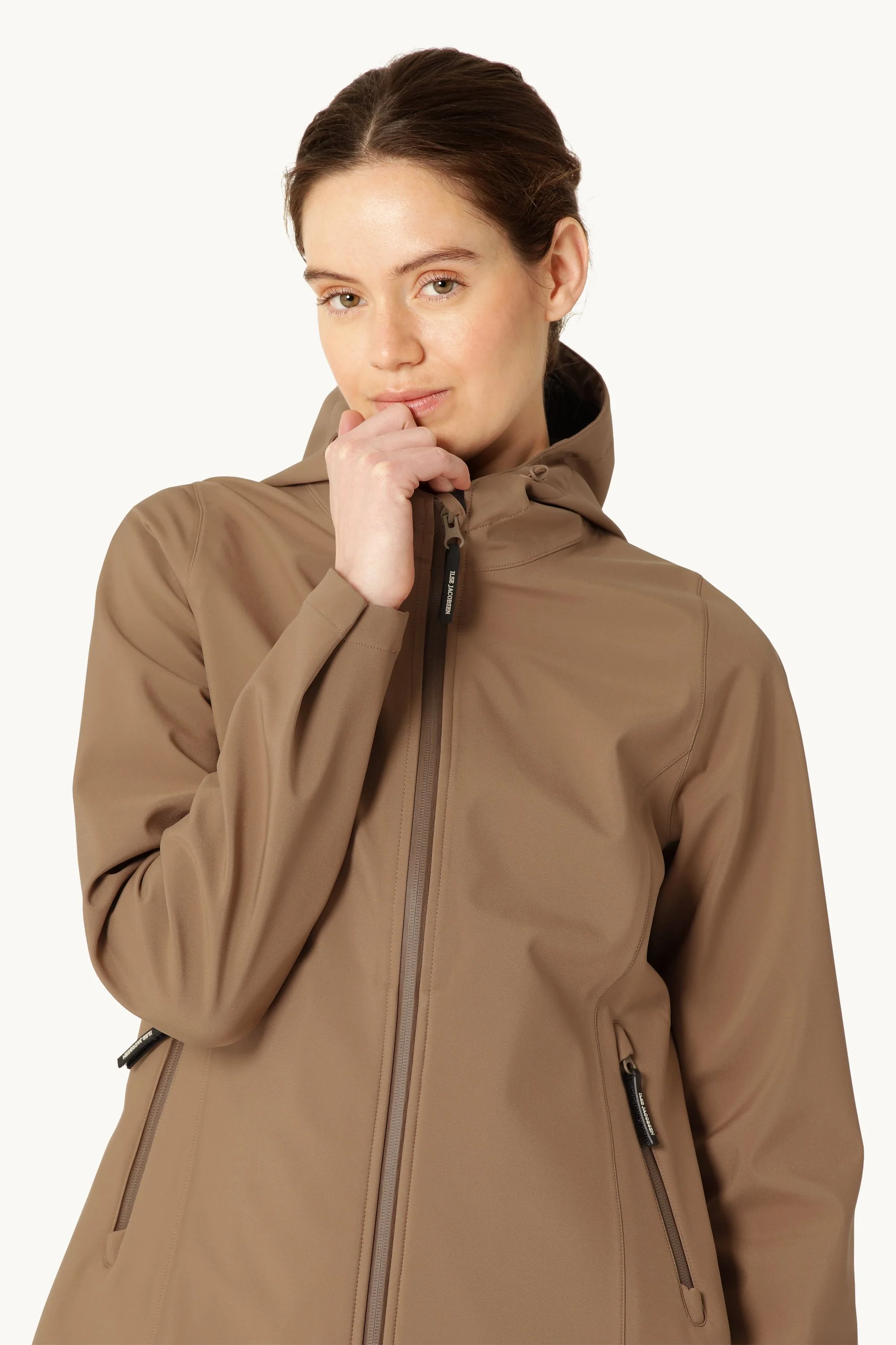 Short Softshell Raincoat - Mocca - Image 4
