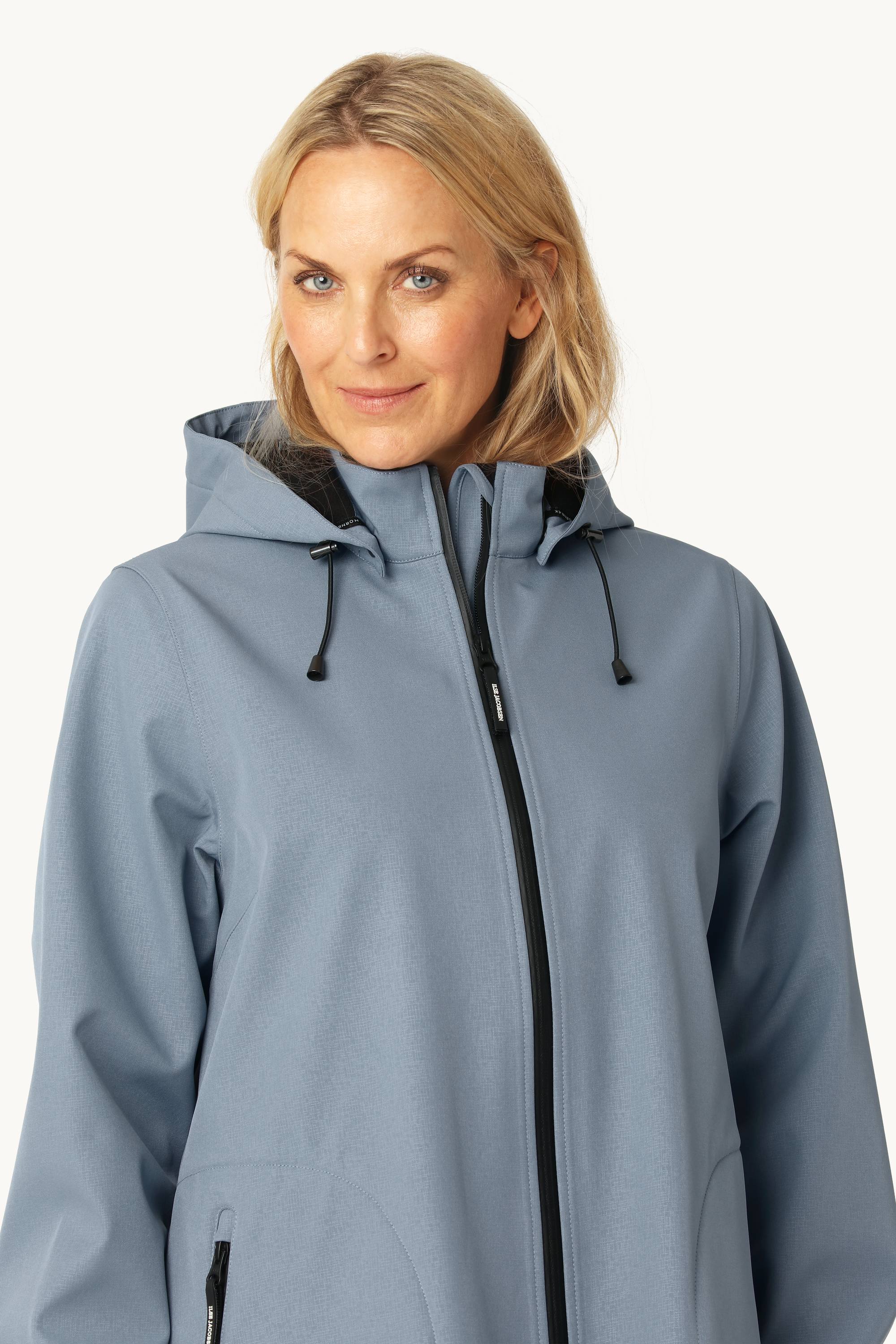 Softshell Raincoat A-line - Grey Blue - Image 3