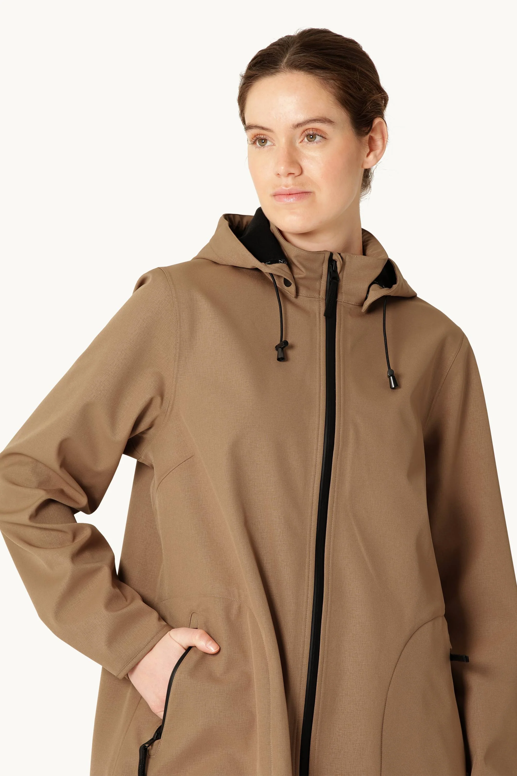 Softshell Raincoat A-line - Mocca - Image 4