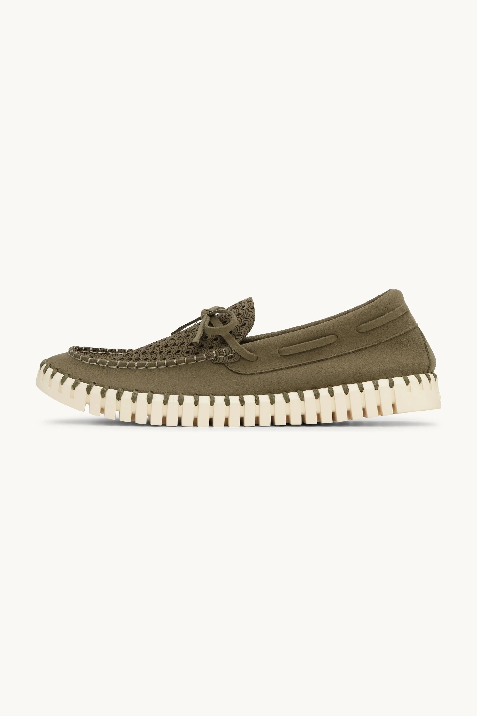 Tulip Sailor Shoe for Men - Deep Olive Pearled Ivory - Image 3