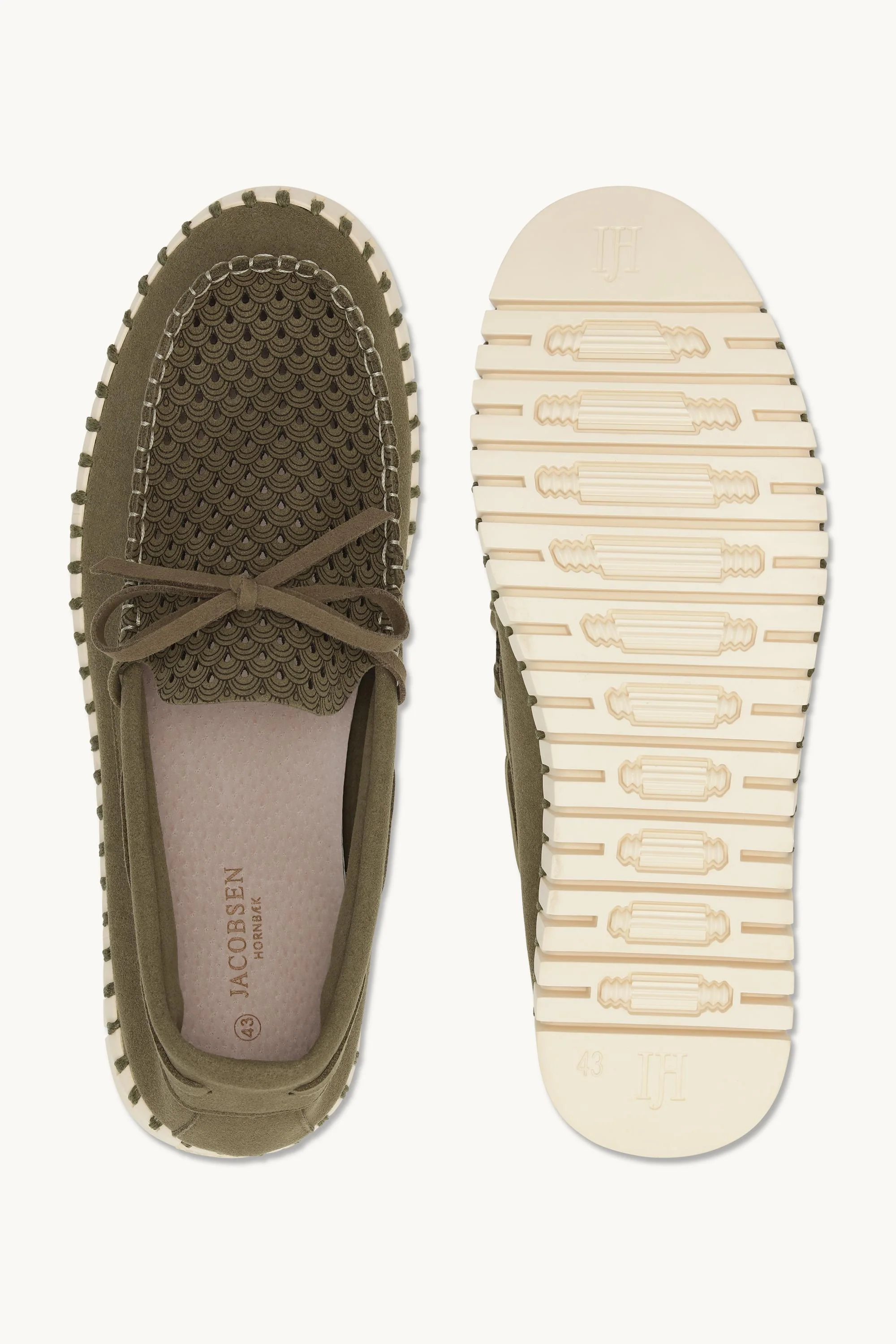 Tulip Sailor Shoe for Men - Deep Olive Pearled Ivory - Image 4